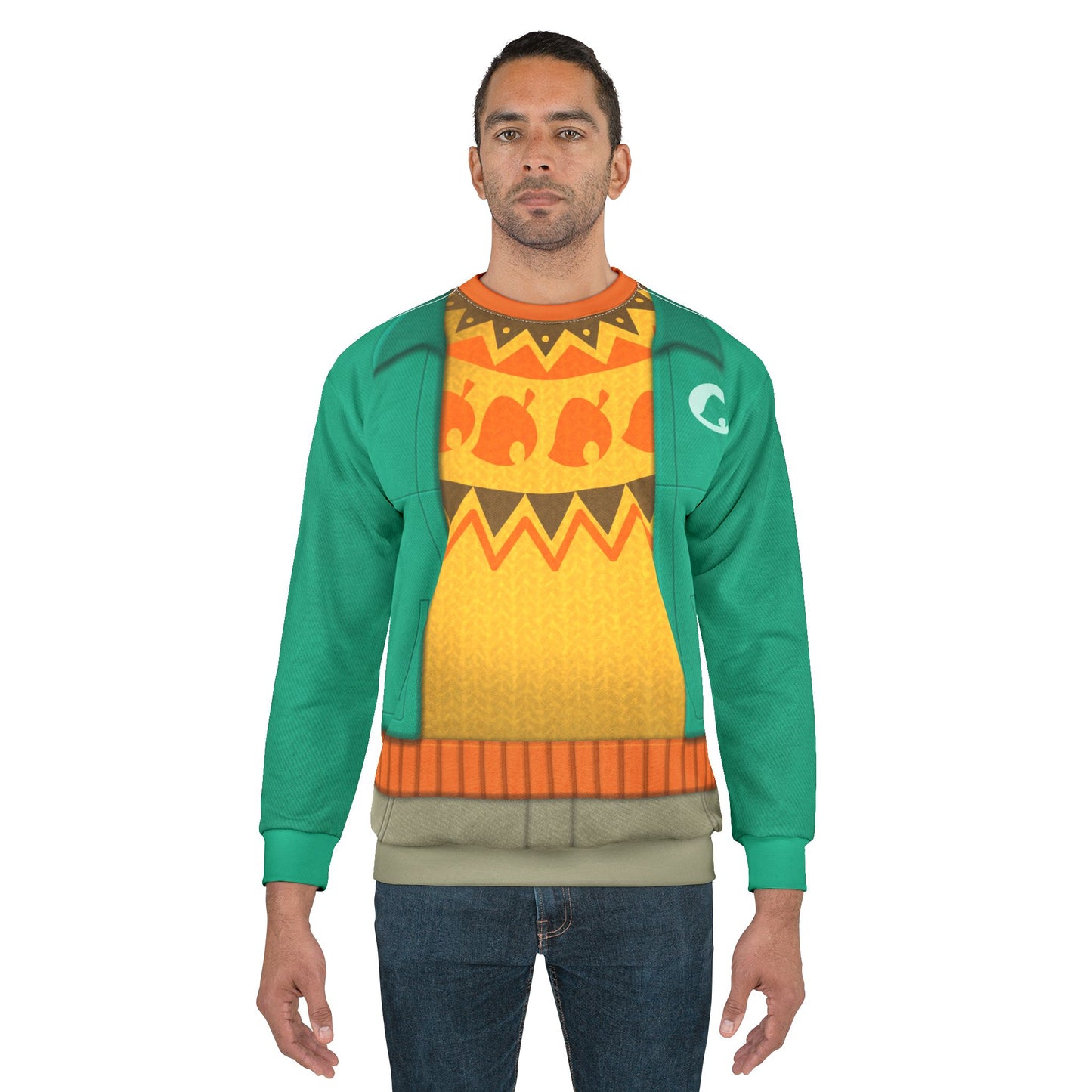 Nook Yellow Long Sleeve Shirt, Video Game Player Costume