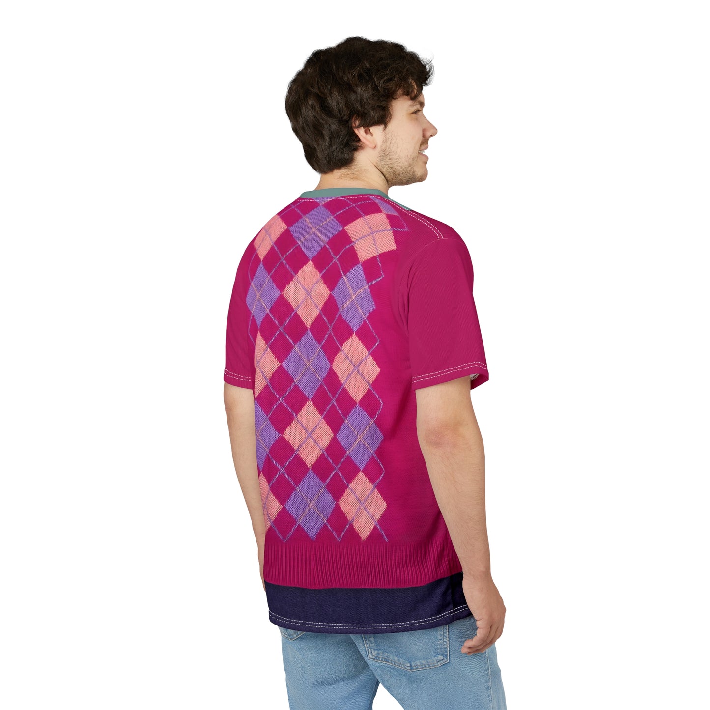 Boys Band Kpop Pink Argyle Shirt, Boy Band Korea Group Costume