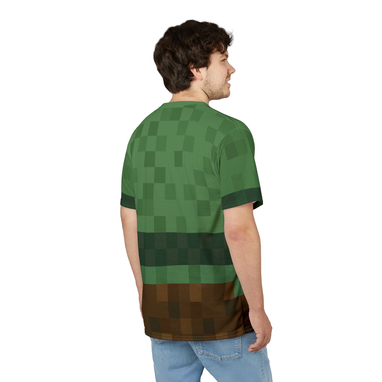 Alex Pixel Gamer Shirt, Video Game Block Character Costume