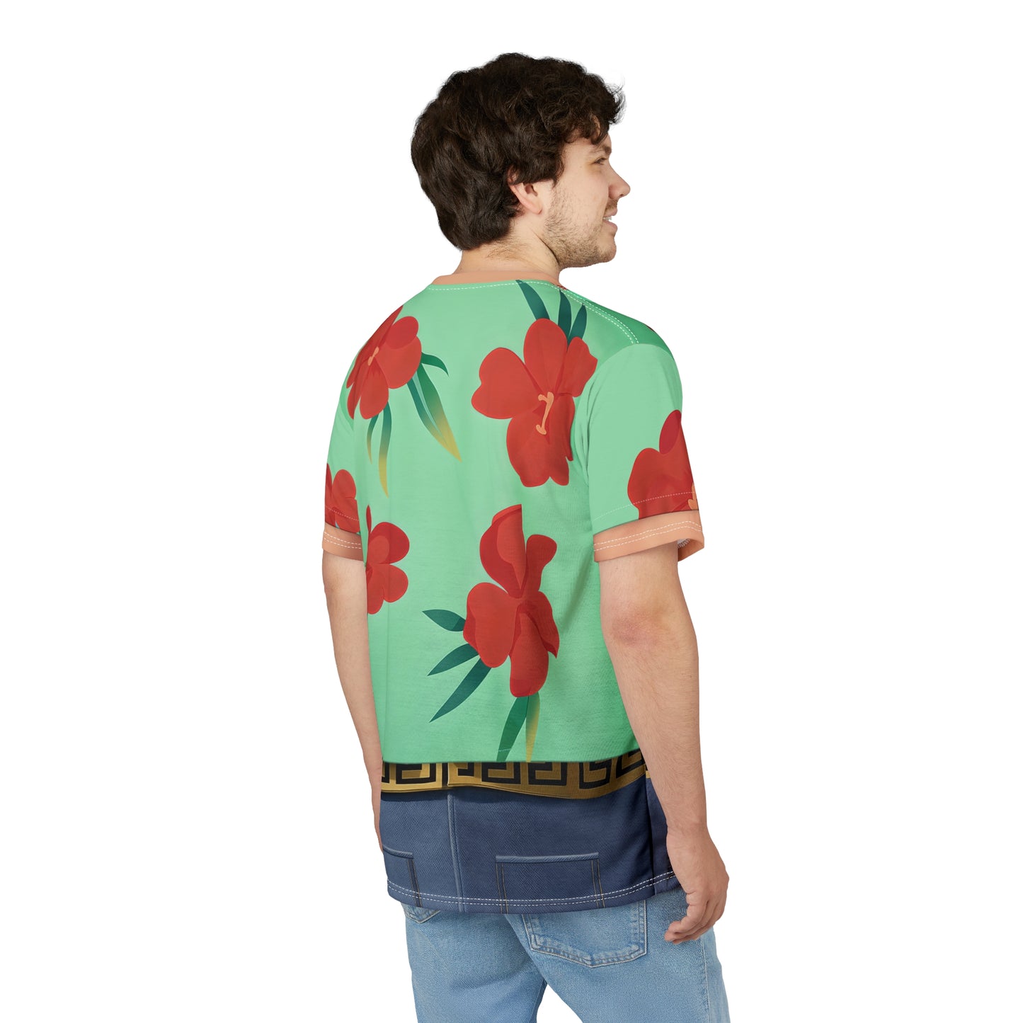 Boys Kpop Green Hawaii Style Shirt, Boy Band Korea Group Costume