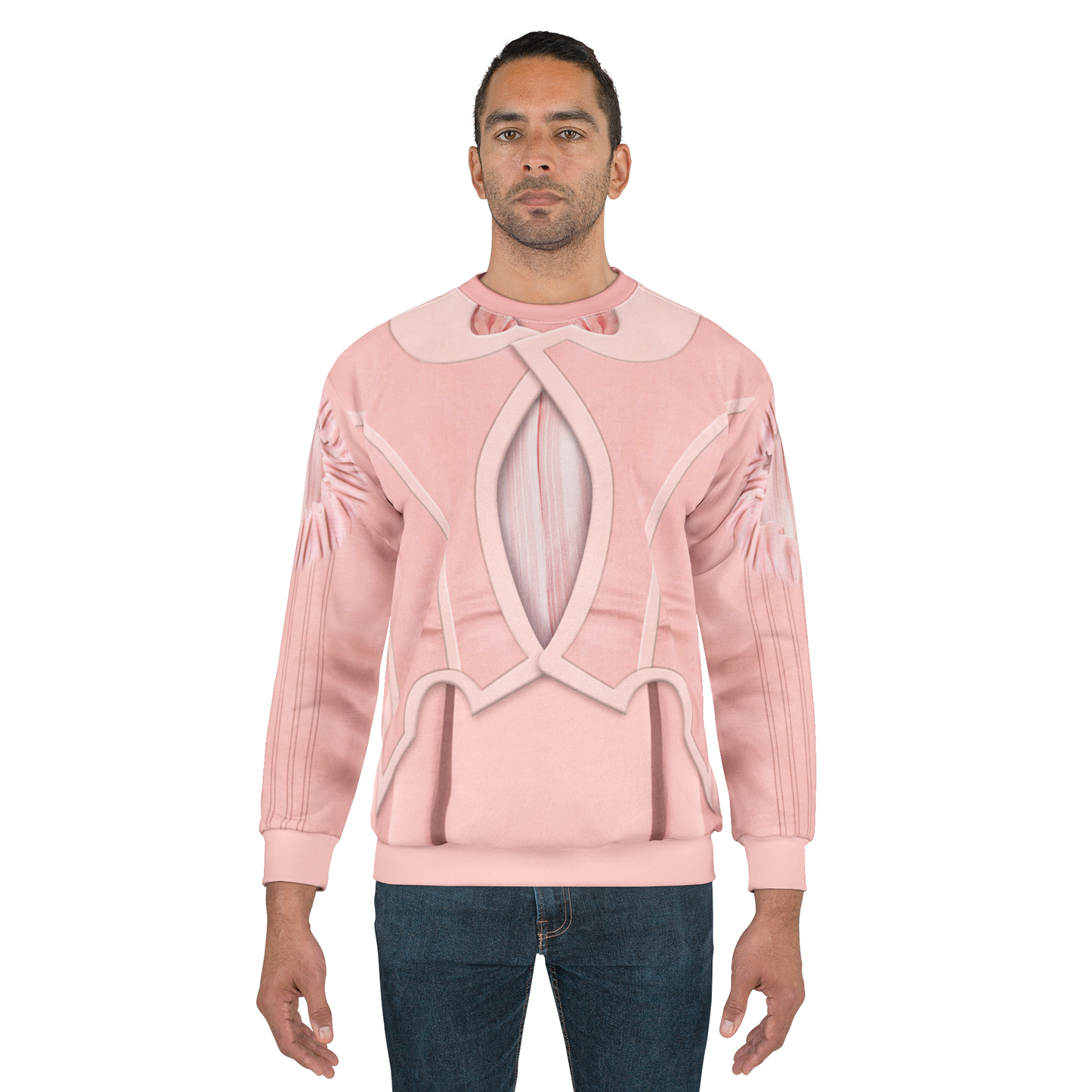 Glinda Pink Good Witch Long Sleeve Cosplay, Wicked Character Inspired Costume