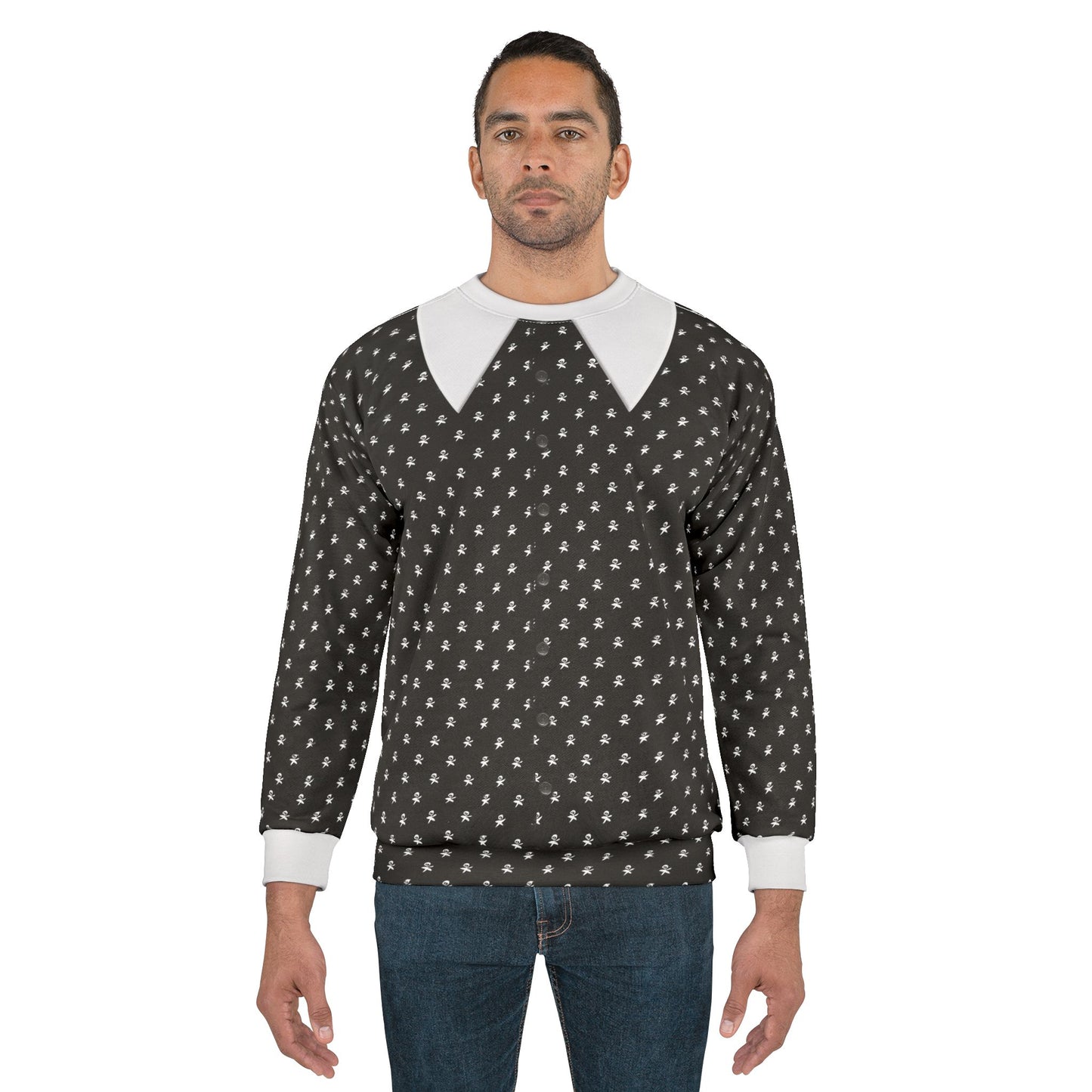 Addams Daughter Polka Dot Long Sleeve Shirt, Halloween Comedy Movies Costume