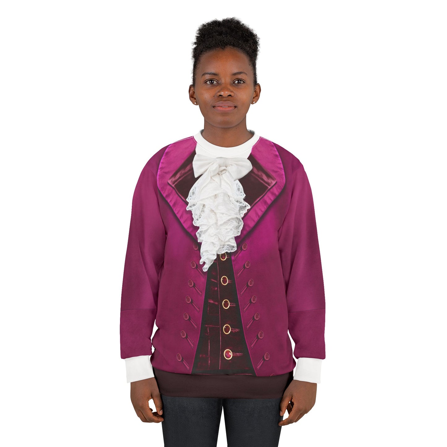 Marquis de Lafayette Purple Long Sleeve Shirt, Hamilton Musical Costume