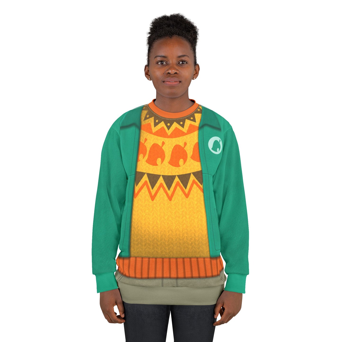 Nook Yellow Long Sleeve Shirt, Video Game Player Costume