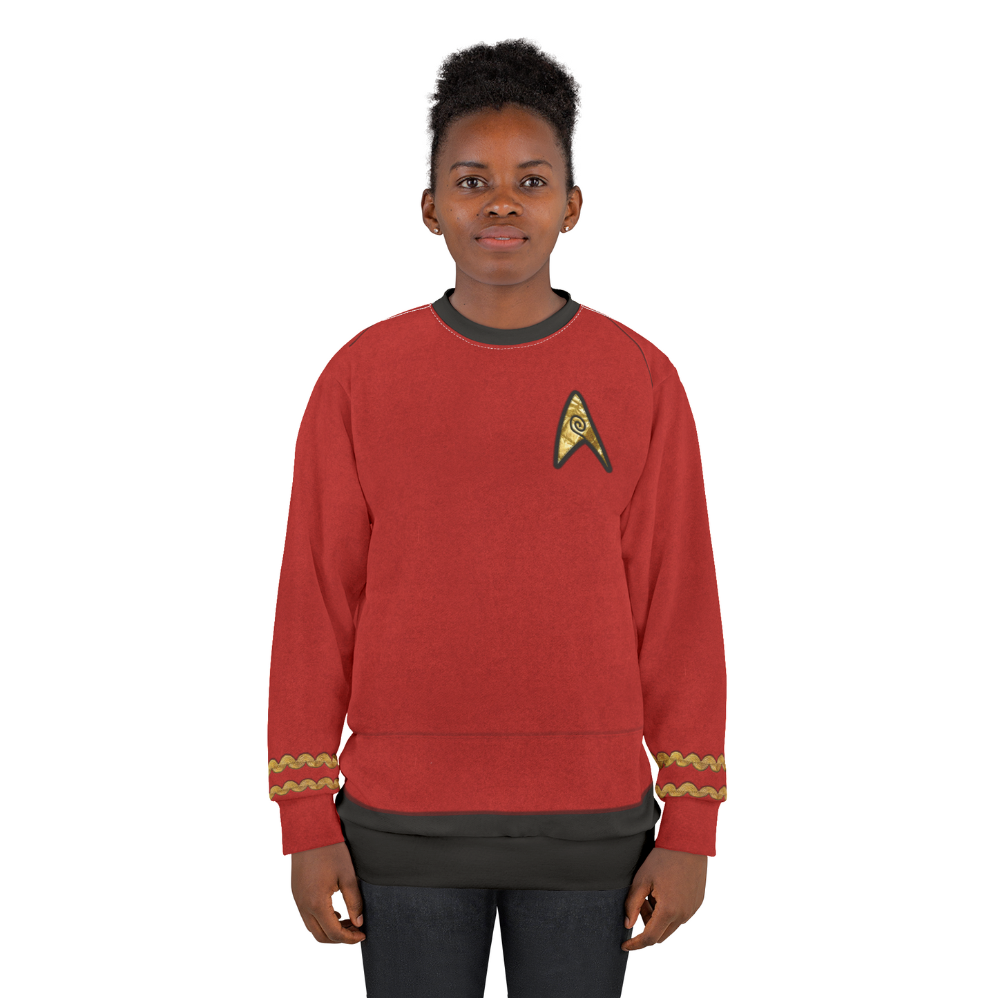 Starfleet Officer Red Long Sleeve Shirt, Starships Costume
