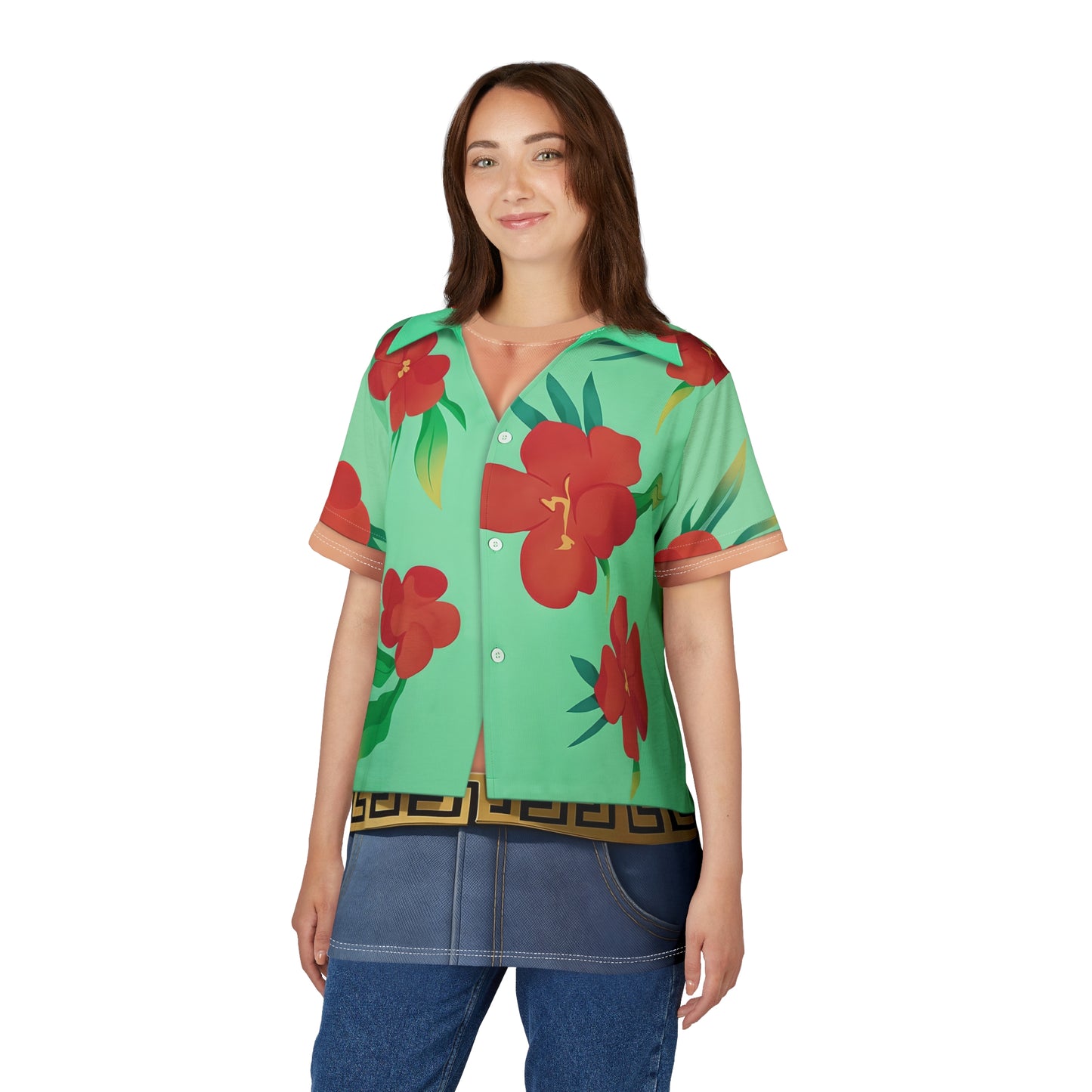 Boys Kpop Green Hawaii Style Shirt, Boy Band Korea Group Costume