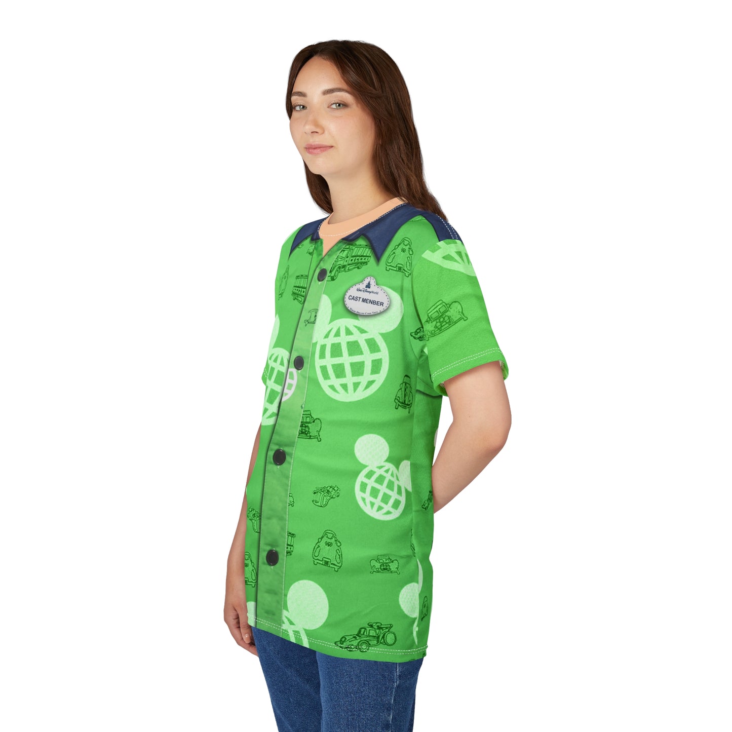 Disney Parking Cast Member Green Shirt, Disney Cast Member Costume