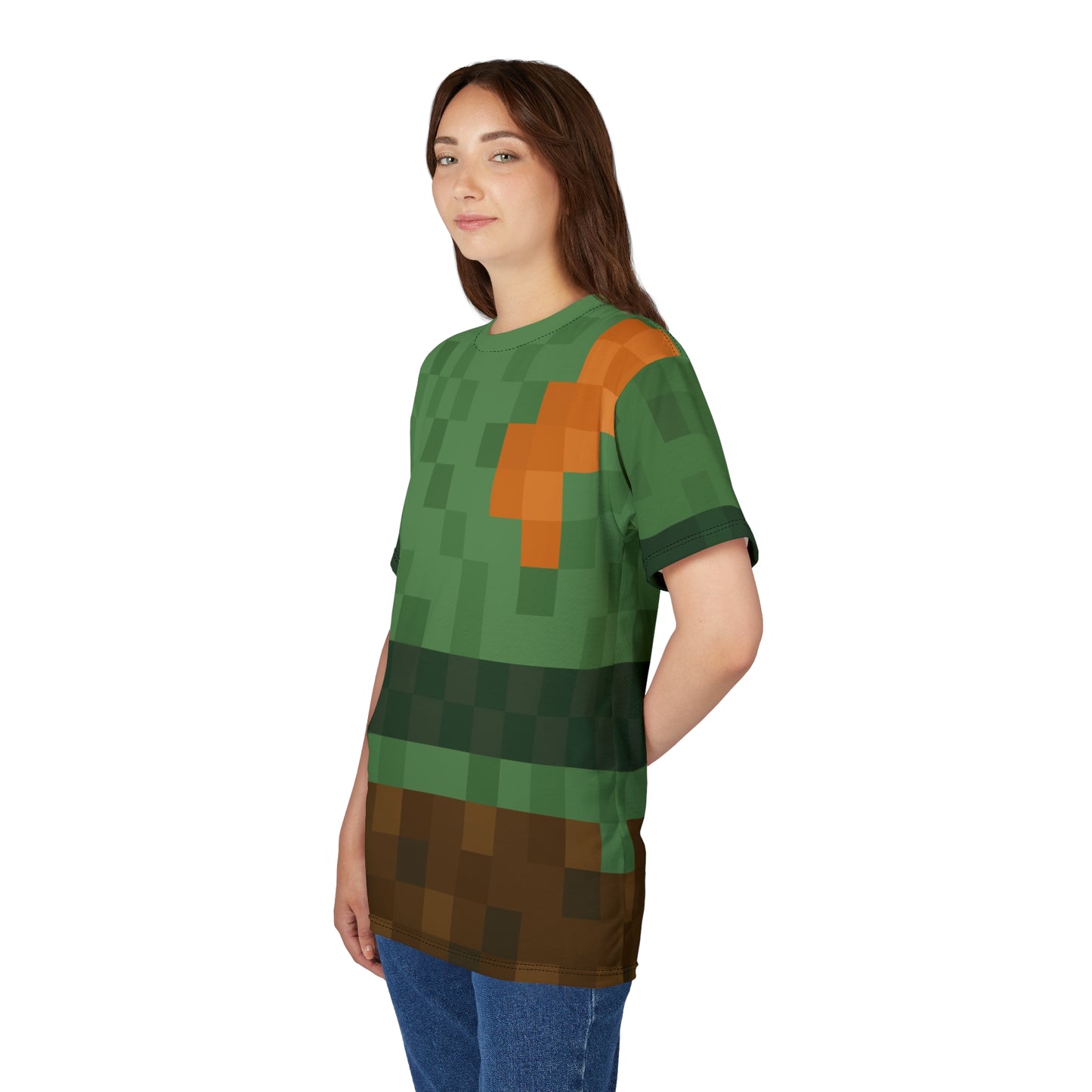 Alex Pixel Gamer Shirt, Video Game Block Character Costume