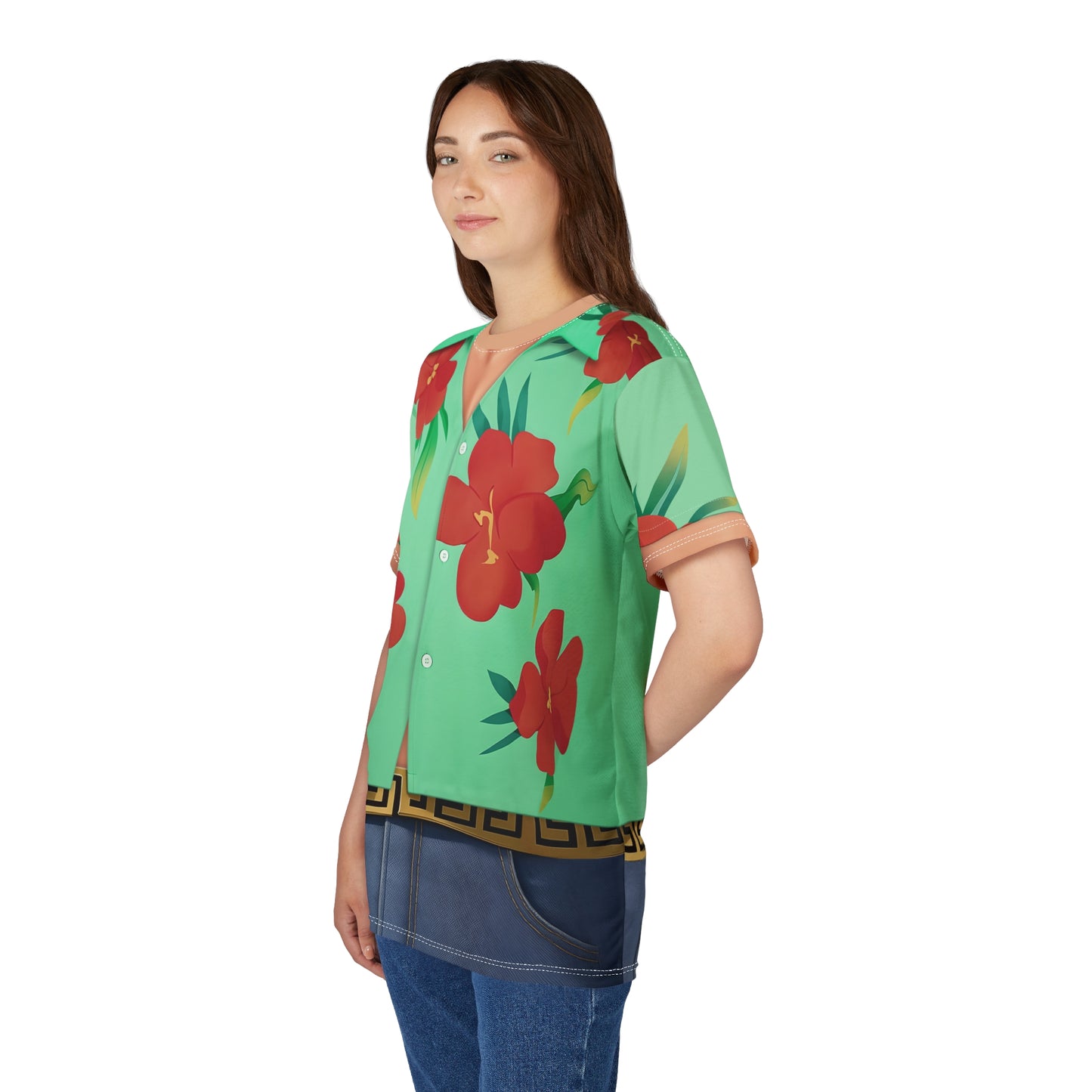 Boys Kpop Green Hawaii Style Shirt, Boy Band Korea Group Costume