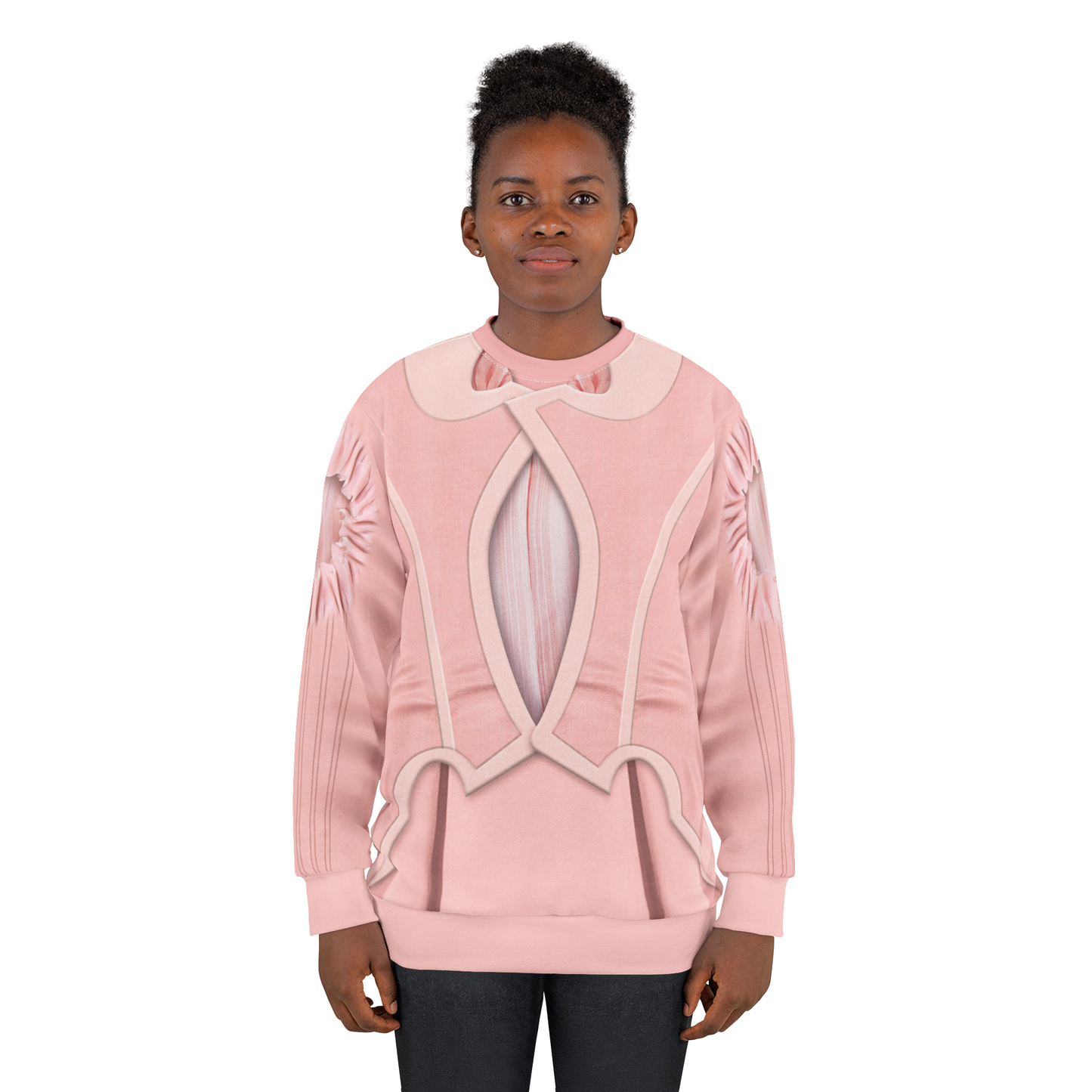 Glinda Pink Good Witch Long Sleeve Cosplay, Wicked Character Inspired Costume