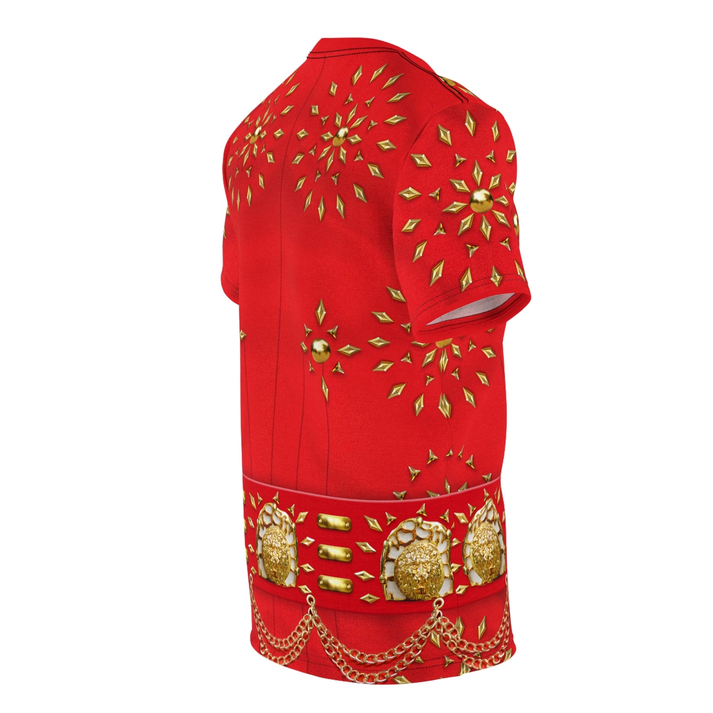 King of Rock Red & Gold Matador Shirt, Rock and Roll Legend Singer Inspired Costume