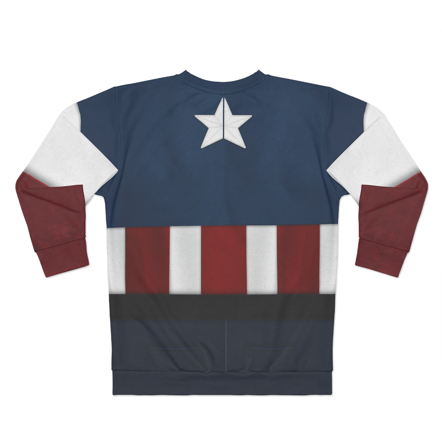 Captain America Stars and Stripes Long Sleeve Shirt, The First Avenger Costume