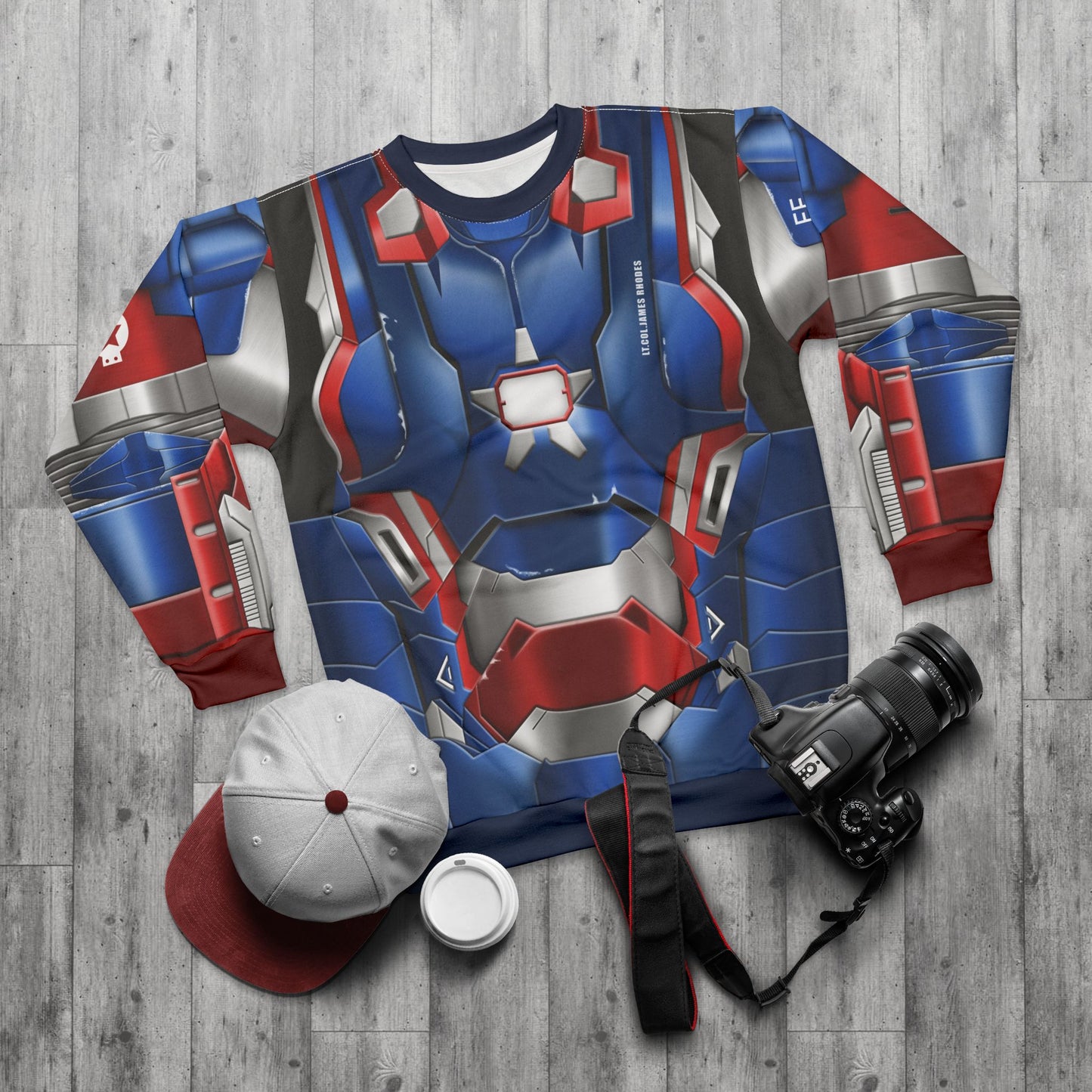 War Machine Long Sleeve Shirt, Iron Man 3 Character Inspired Costume