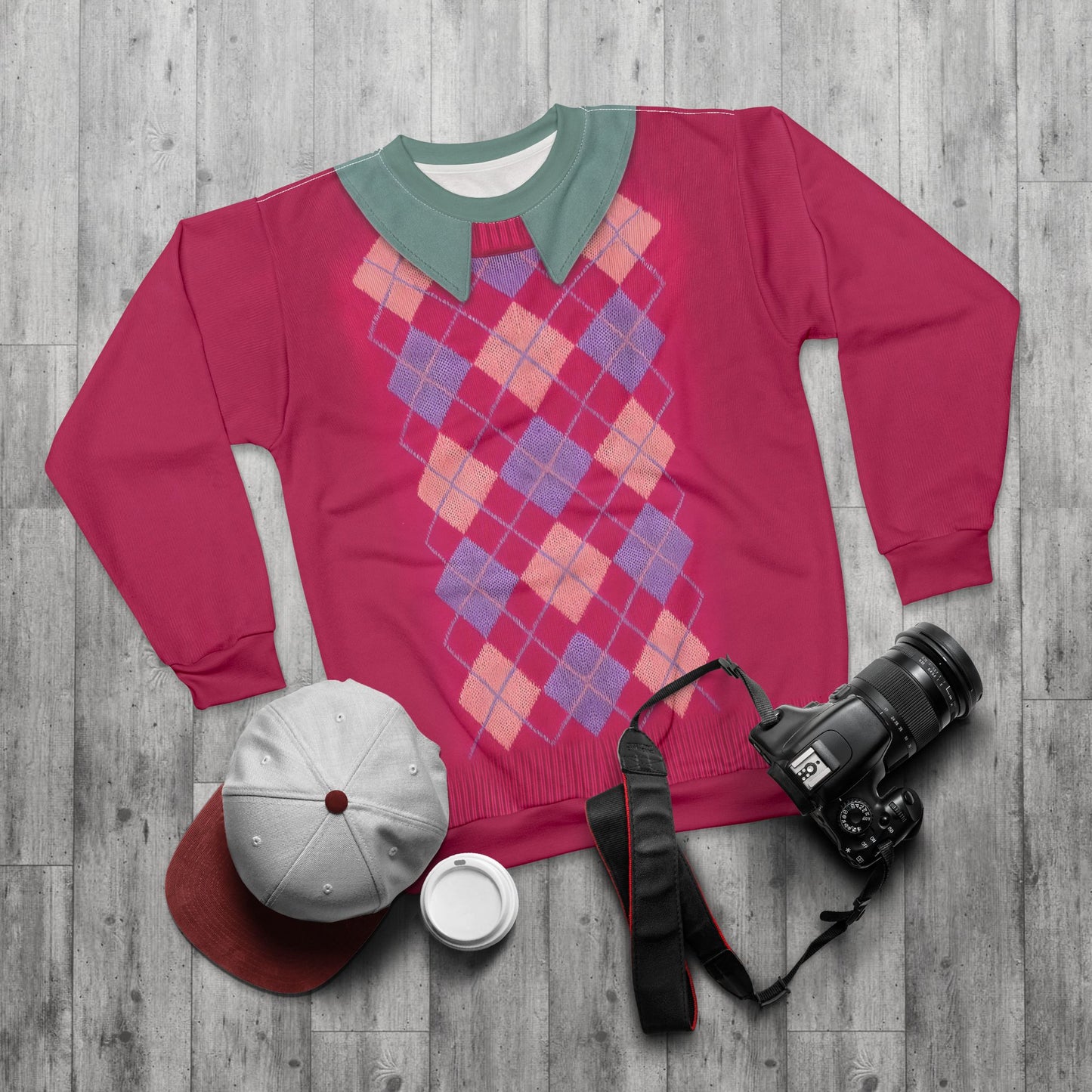 Boys Band Kpop Pink Argyle Long Sleeve Cosplay, Boy Band Korea Group Costume