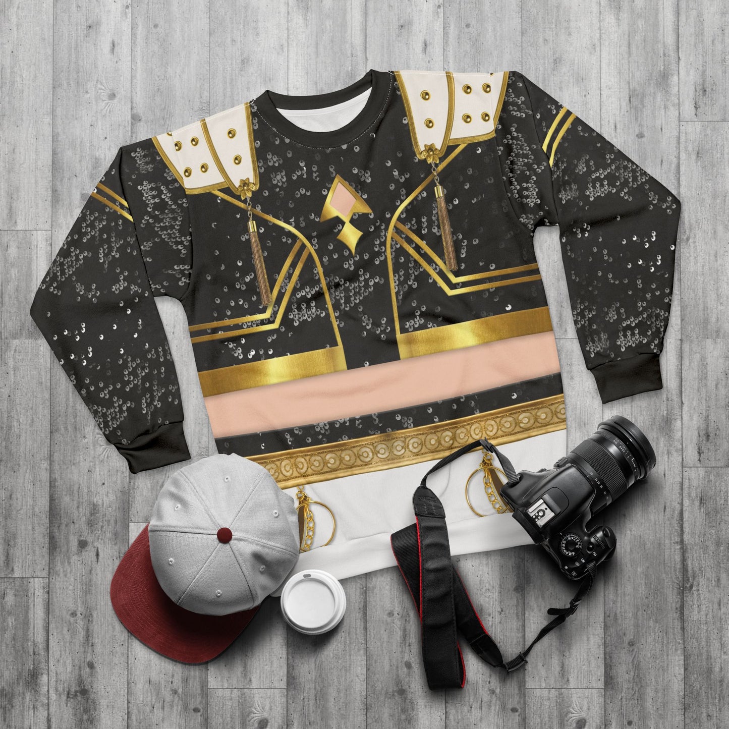 Golden Black K-Pop Long Sleeve Cosplay, Kpop IdoI Girl Group Inspired Cosplay Costume
