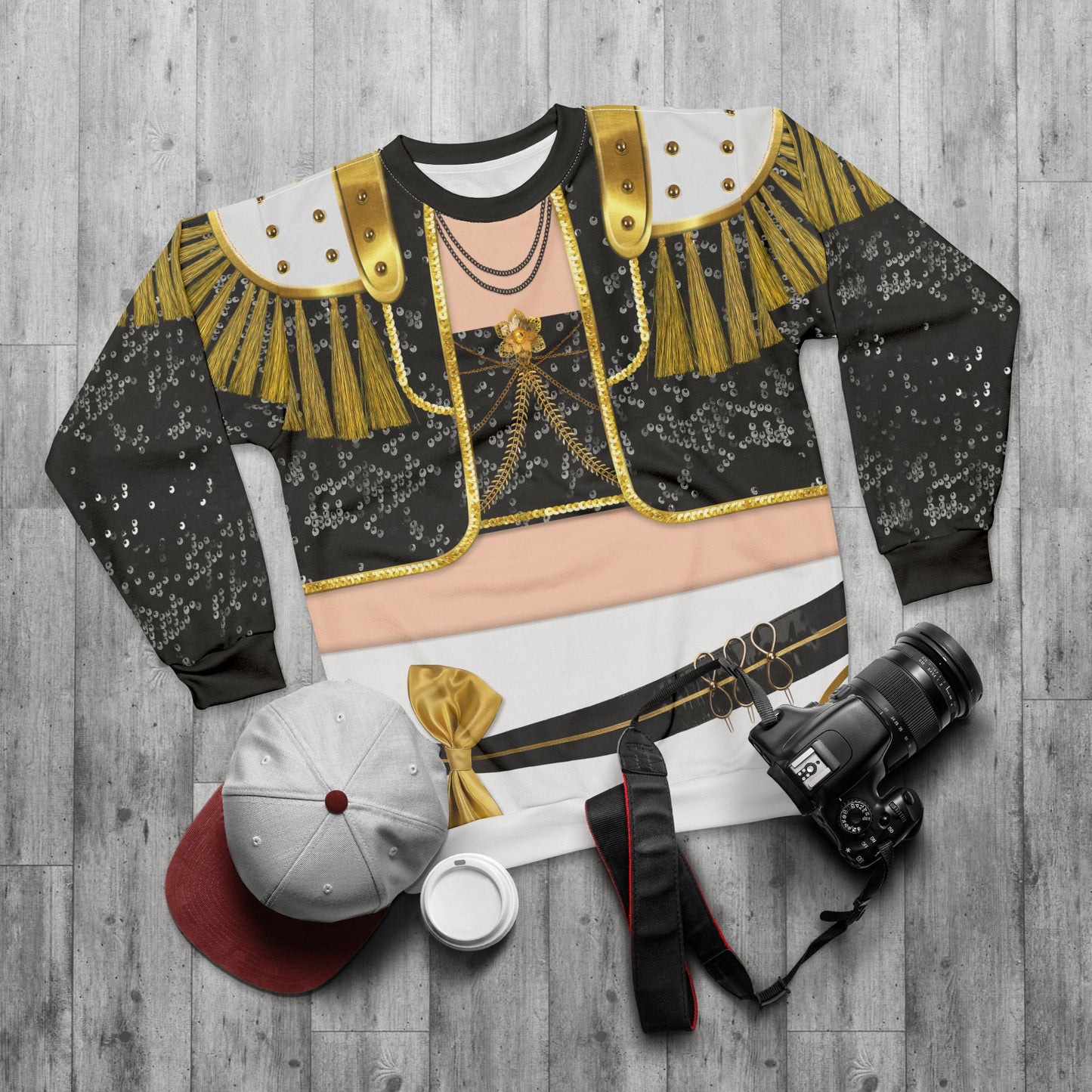 Kpop Black Gold Long Sleeve Cosplay, K-Pop IdoI Girl Group Inspired Cosplay Costume
