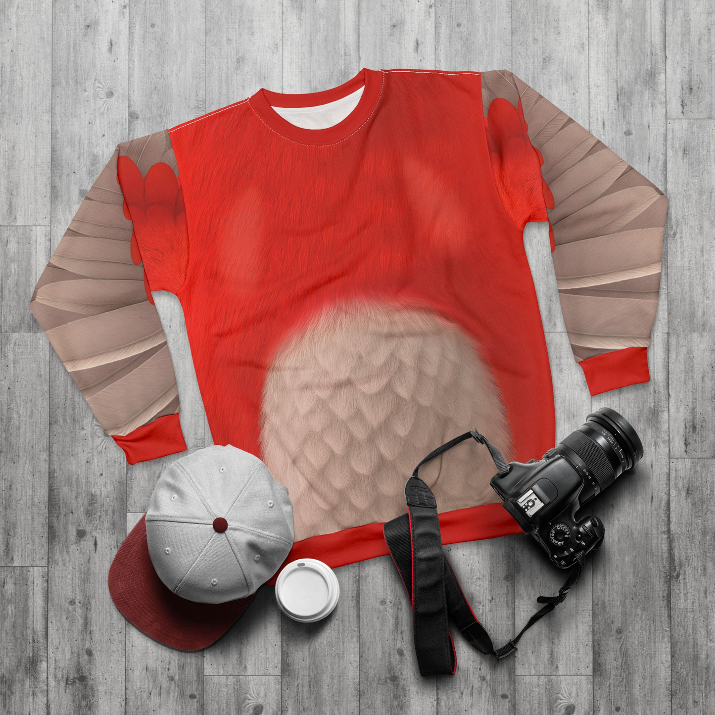 Wingo Red Bird Long Sleeve Cosplay, RoboGobo Inspired Character Costume