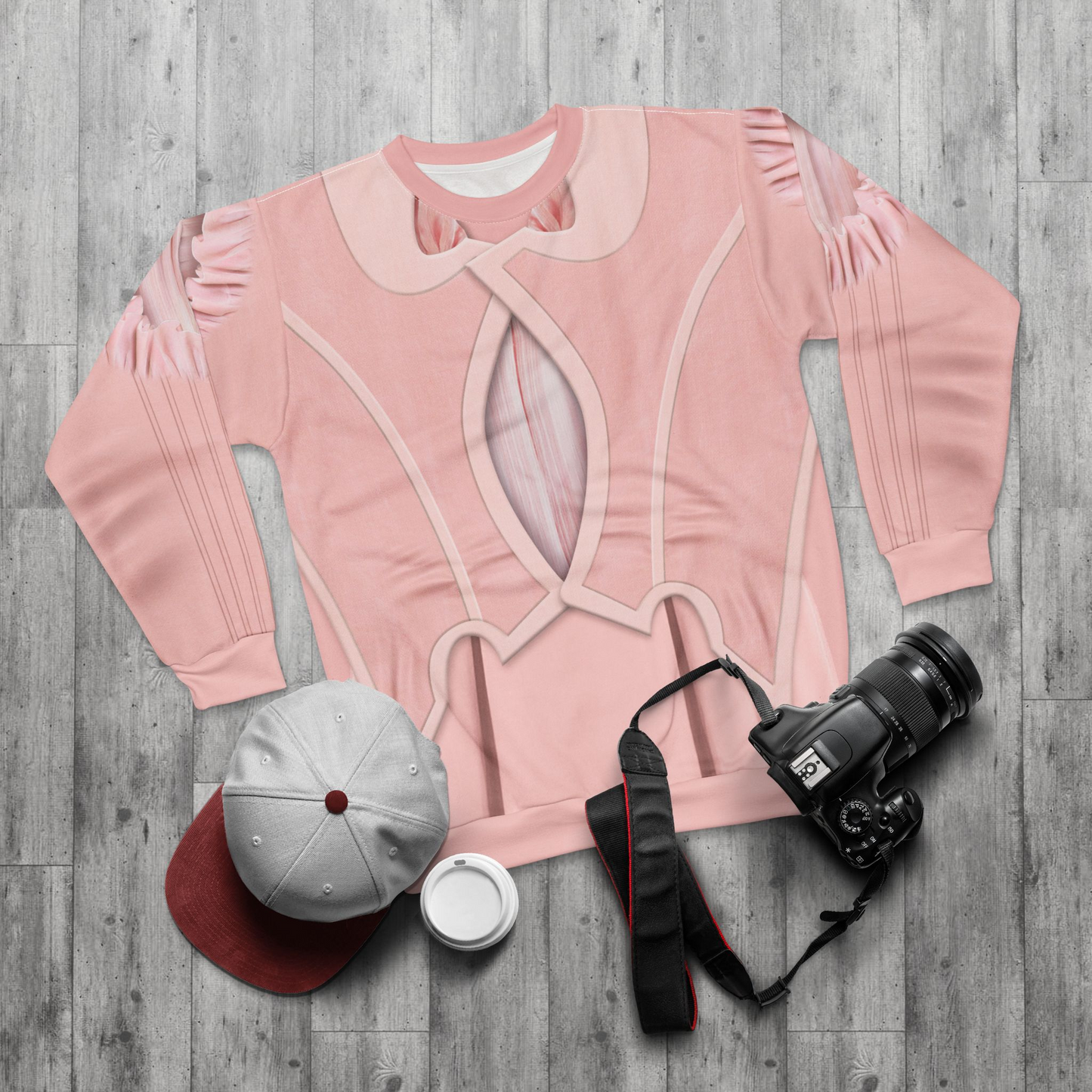 Glinda Pink Good Witch Long Sleeve Cosplay, Wicked Character Inspired Costume
