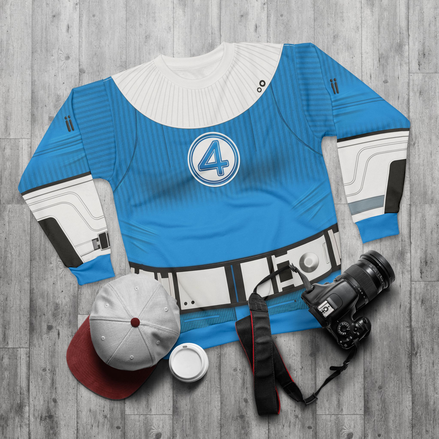 Invisible Woman Long Sleeve Cosplay, The Fantastic Four Character Inspired Costume