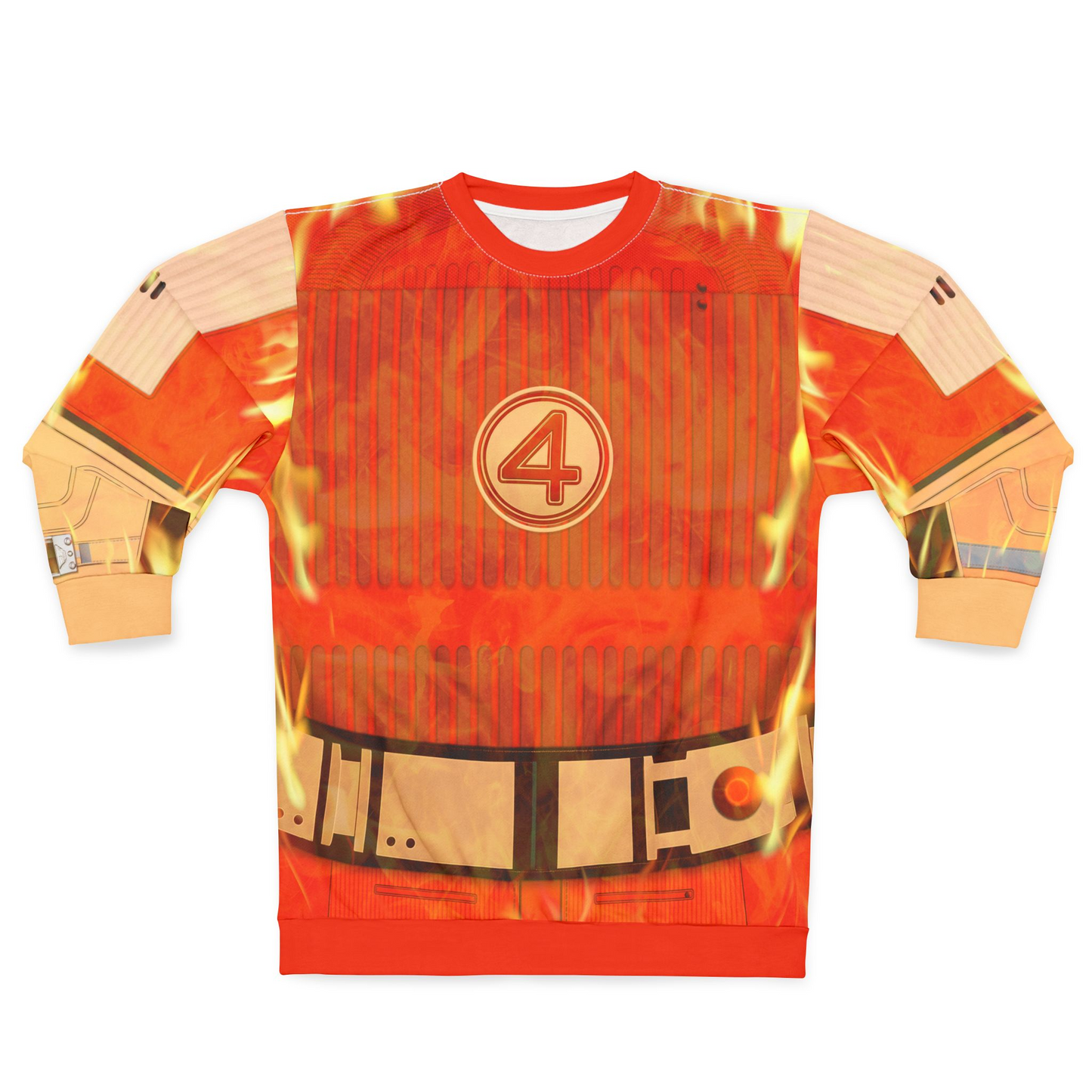 Human Torch Long Sleeve Cosplay, The Fantastic Four Character Inspired Costume