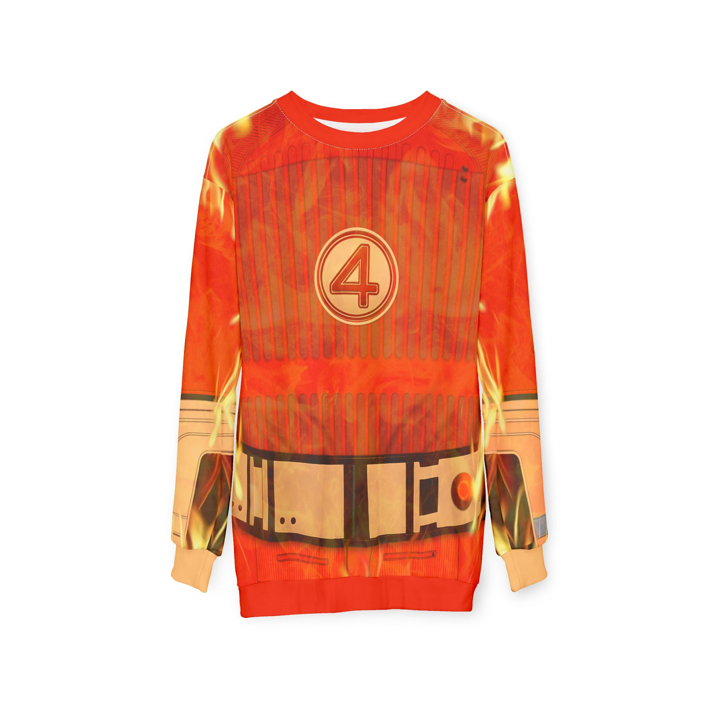 Human Torch Long Sleeve Cosplay, The Fantastic Four Character Inspired Costume