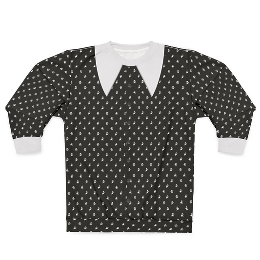 Addams Daughter Polka Dot Long Sleeve Shirt, Halloween Comedy Movies Costume