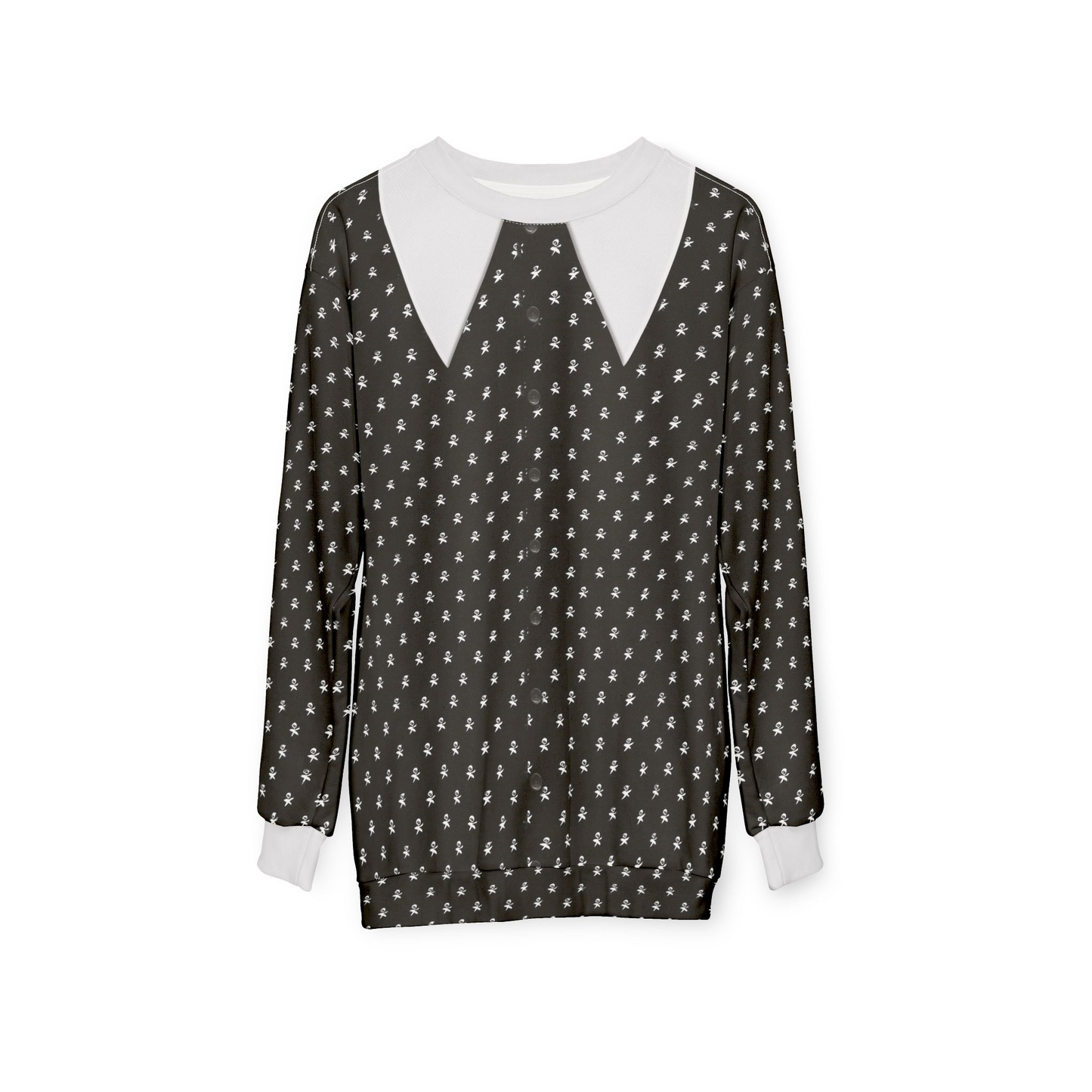 Addams Daughter Polka Dot Long Sleeve Shirt, Halloween Comedy Movies Costume