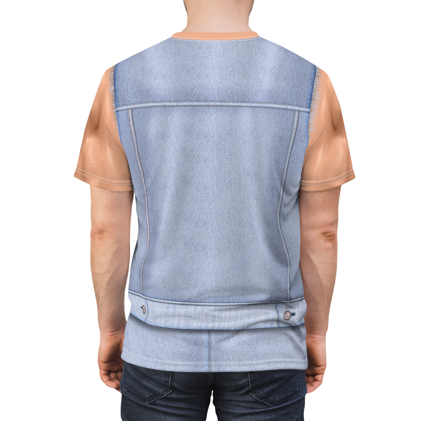 Ryan Denim Blue Vest Shirt, Doll Movie Costume