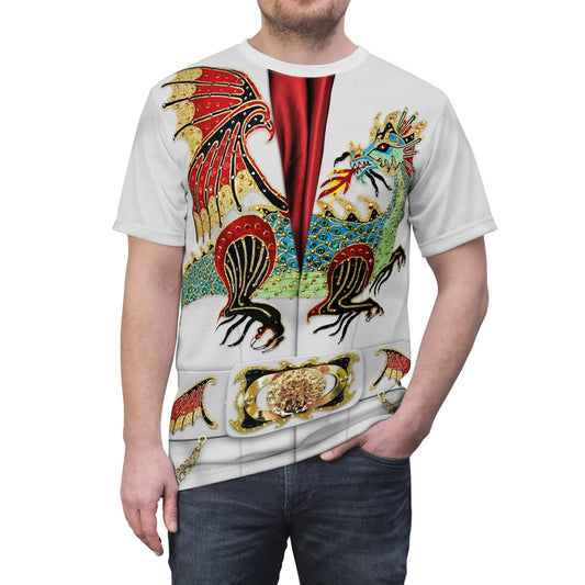 King of Rock Chinese Dragon Shirt, Rock and Roll Legend Singer Inspired Costume