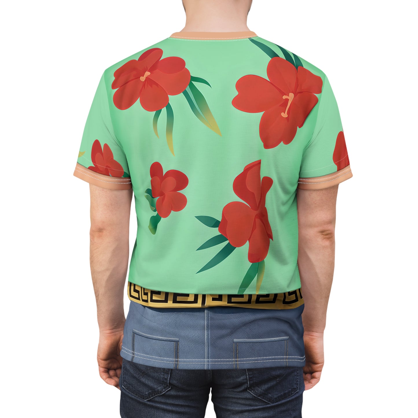 Boys Kpop Green Hawaii Style Shirt, Boy Band Korea Group Costume