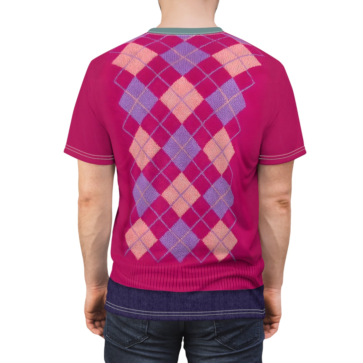 Boys Band Kpop Pink Argyle Shirt, Boy Band Korea Group Costume