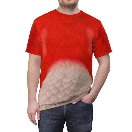 Wingo Red Bird Shirt, RoboGobo Inspired Character Costume