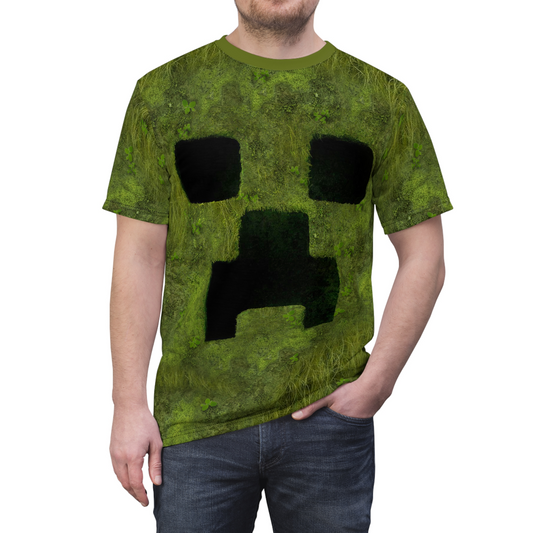 Creeper Face Cosplay Shirt, The Overworld Game Character Inspired Costume