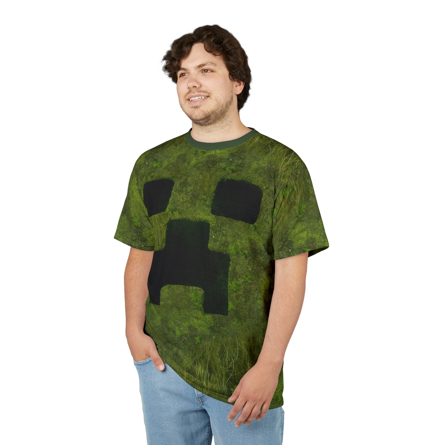 Creeper Face Cosplay Shirt, The Overworld Game Character Inspired Costume