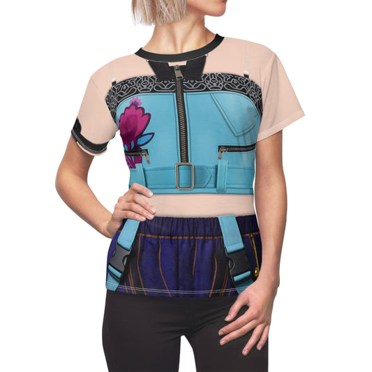 Kpop Blue Style Women's Shirt, IdoI Girl Group Inspired Cosplay Costume