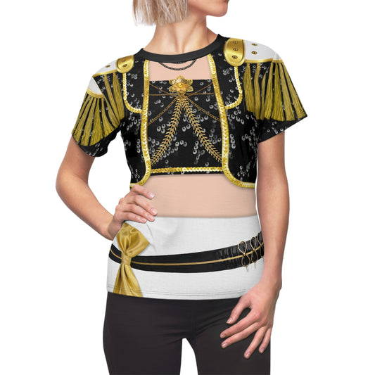 Kpop Black Gold Women's Shirt, K-Pop IdoI Girl Group Inspired Cosplay Costume