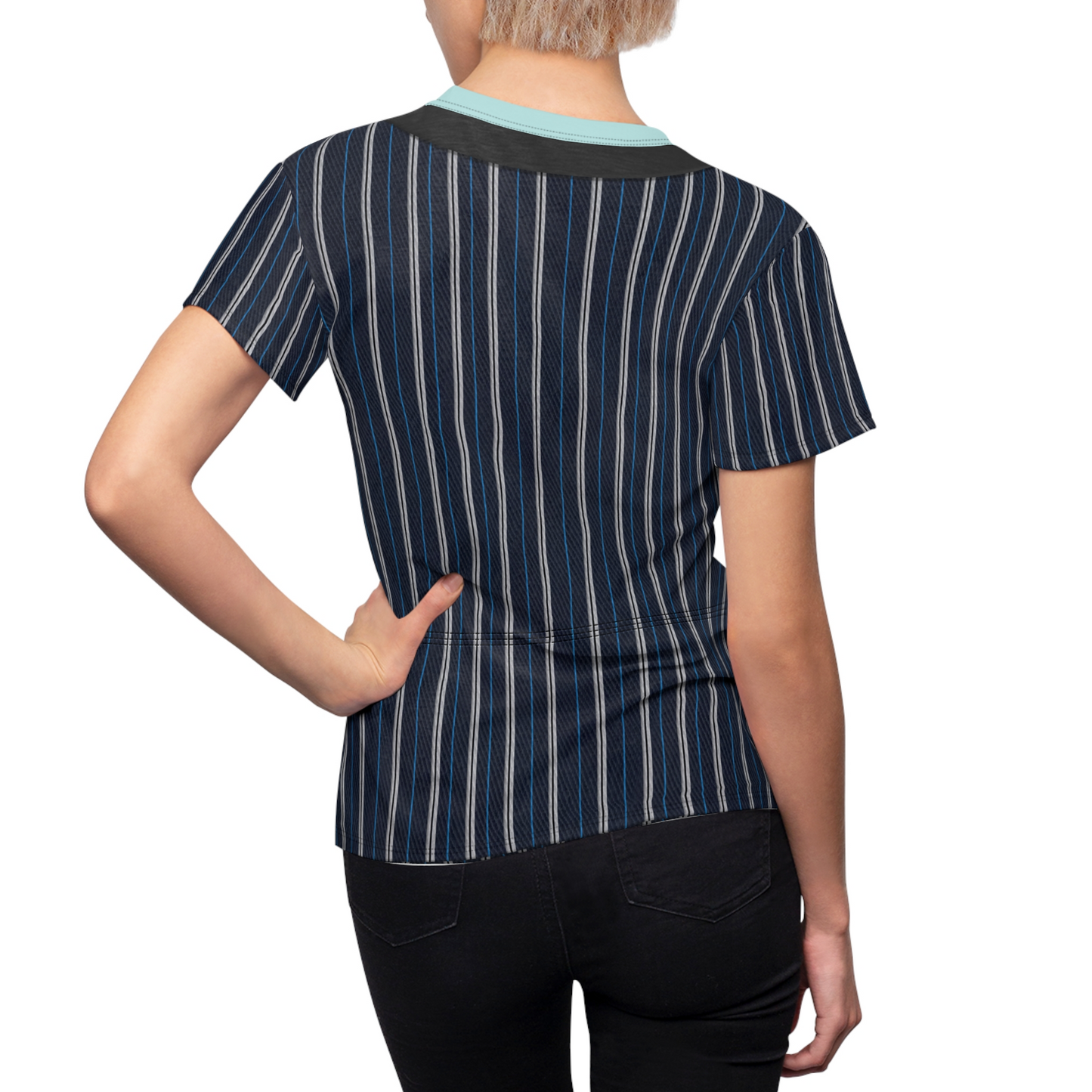 Elphaba Black Striped Shiz Uniform Women's Shirt, Wicked Character Inspired Costume