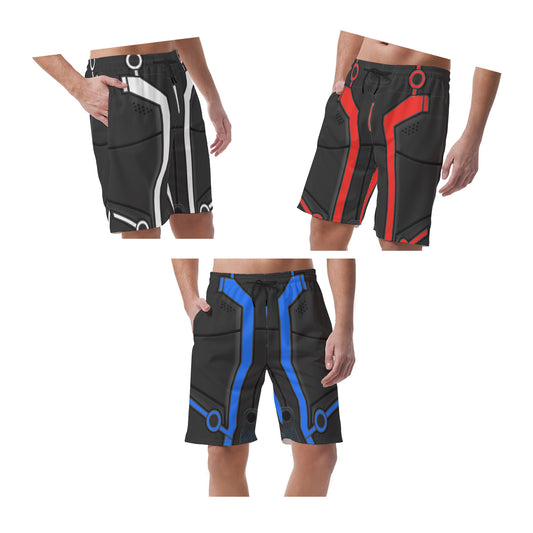 Tron Pants, Tron Legacy Costume, Sam Flynn Cosplay, Disney Fantasy Sci Fi Film, Halloween Gifts, Easy Comfy Shorts, Elastic Waistband Shorts