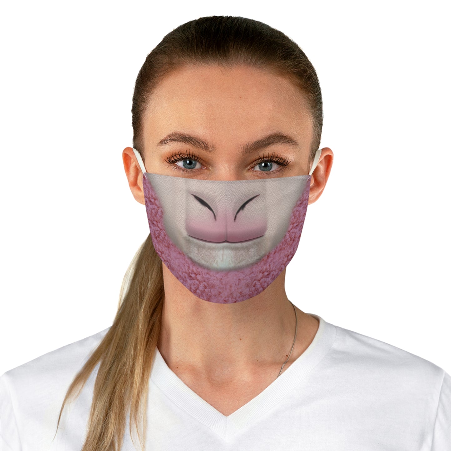Pink Sheep Colth Face Mask, The Overworld Animal Character Inspired Costume