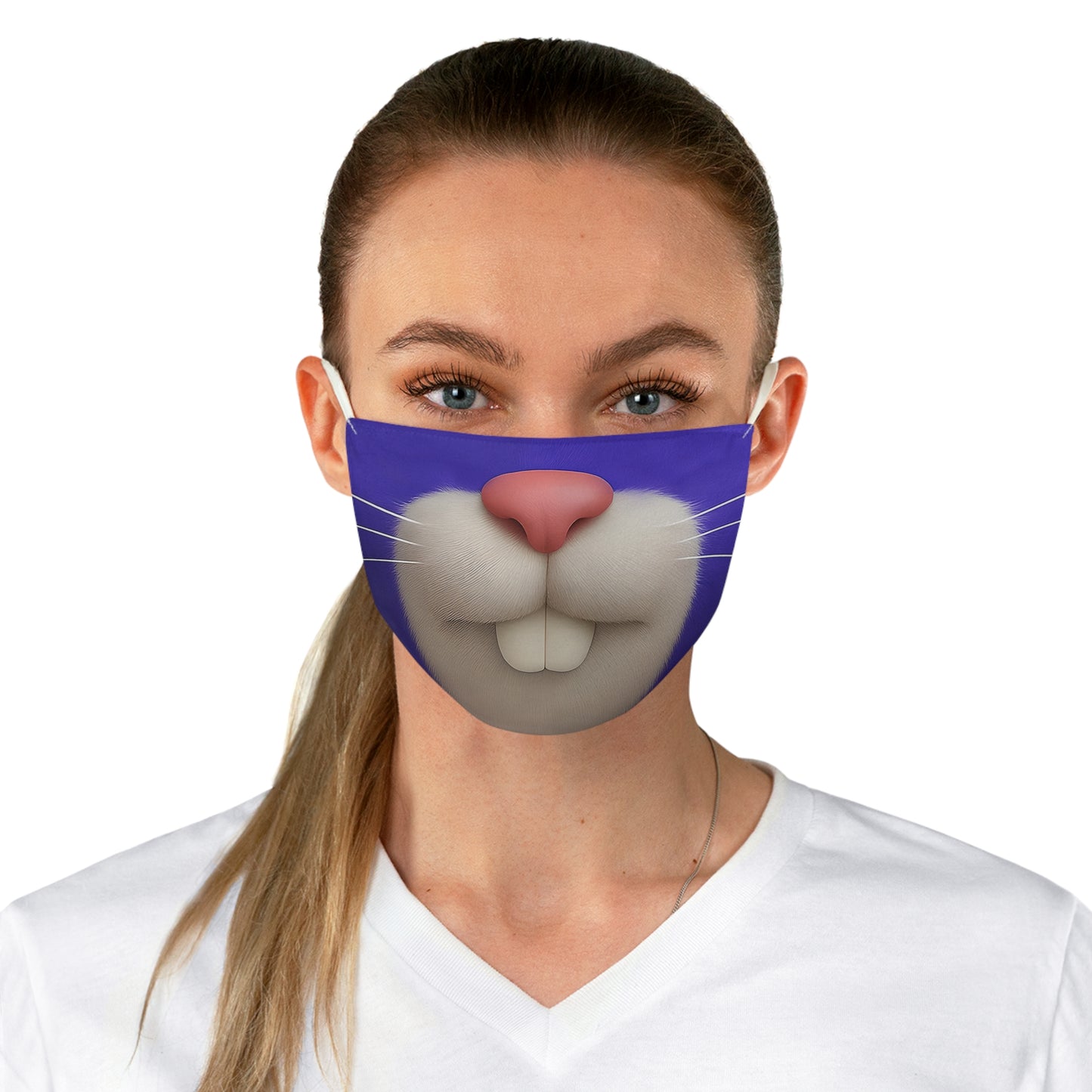Hopper Purple Bunny Colth Face Mask, RoboGobo Inspired Costume