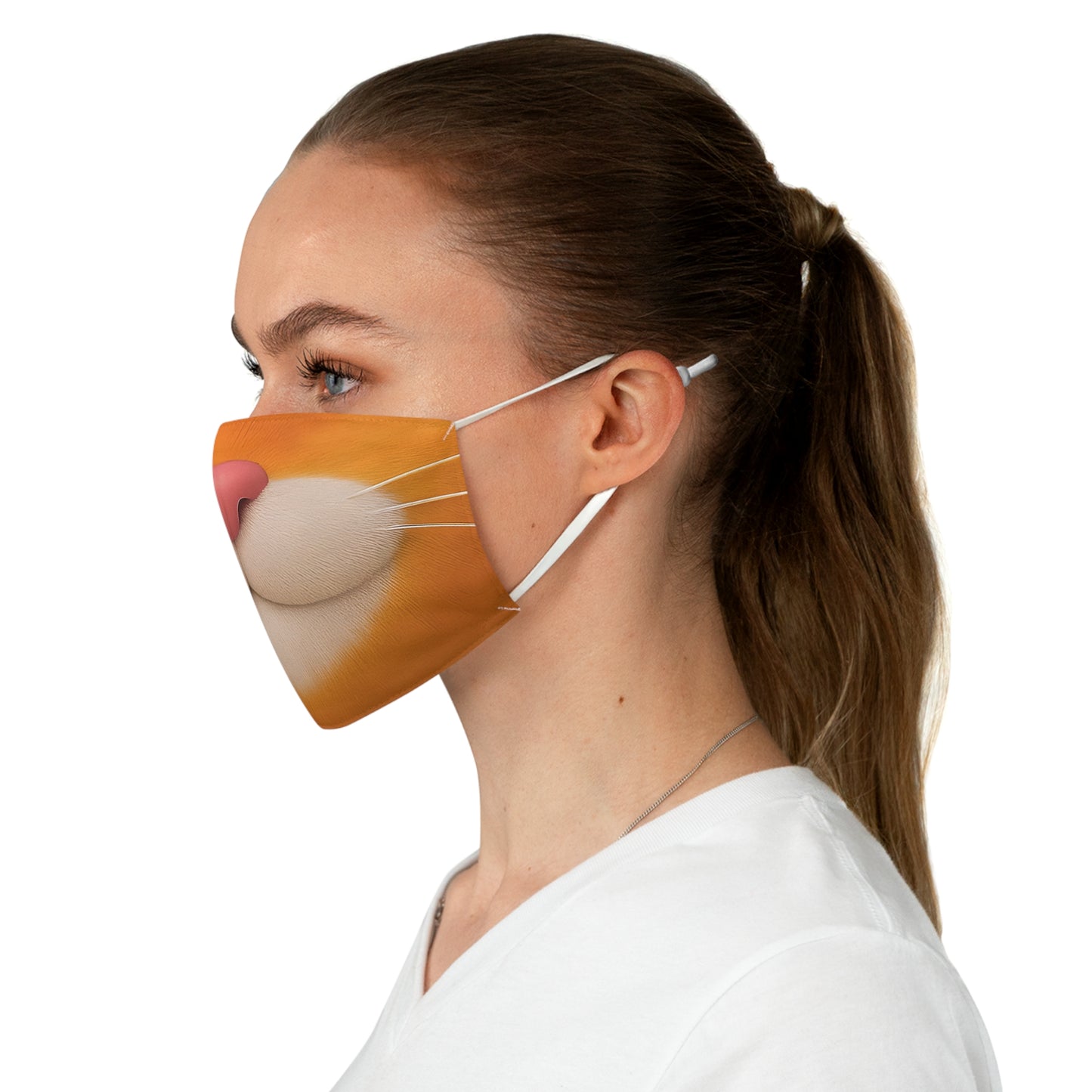Allie Orange Cat Colth Face Mask, RoboGobo Inspired Costume