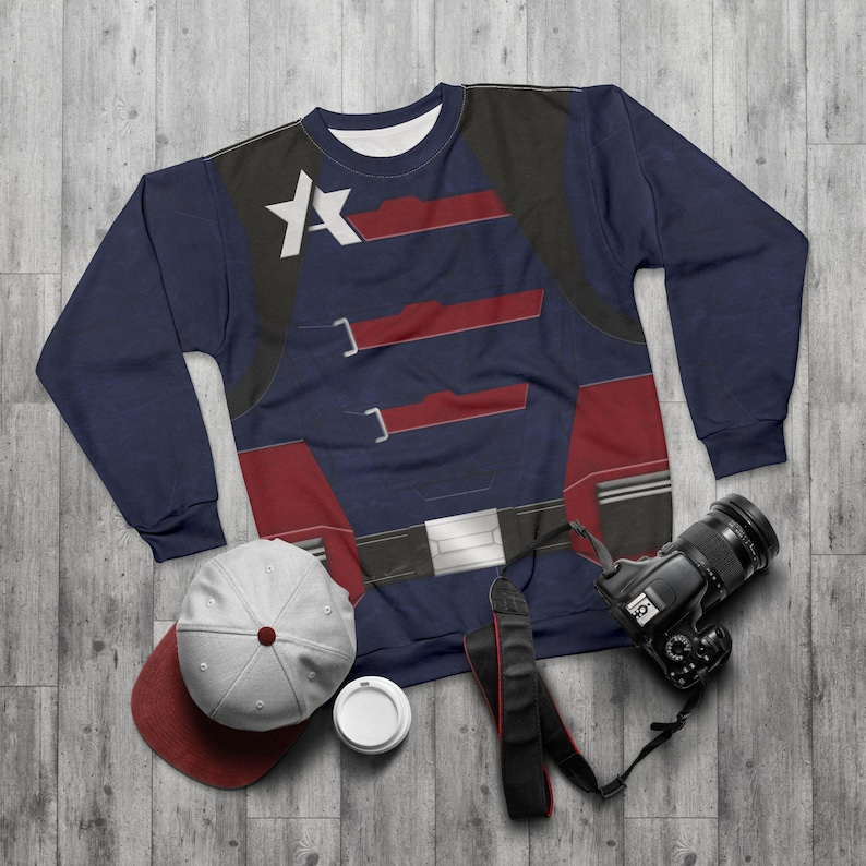 US Agent Blue Long Sleeves Shirt, The Falcon and the Winter Soldier Costume