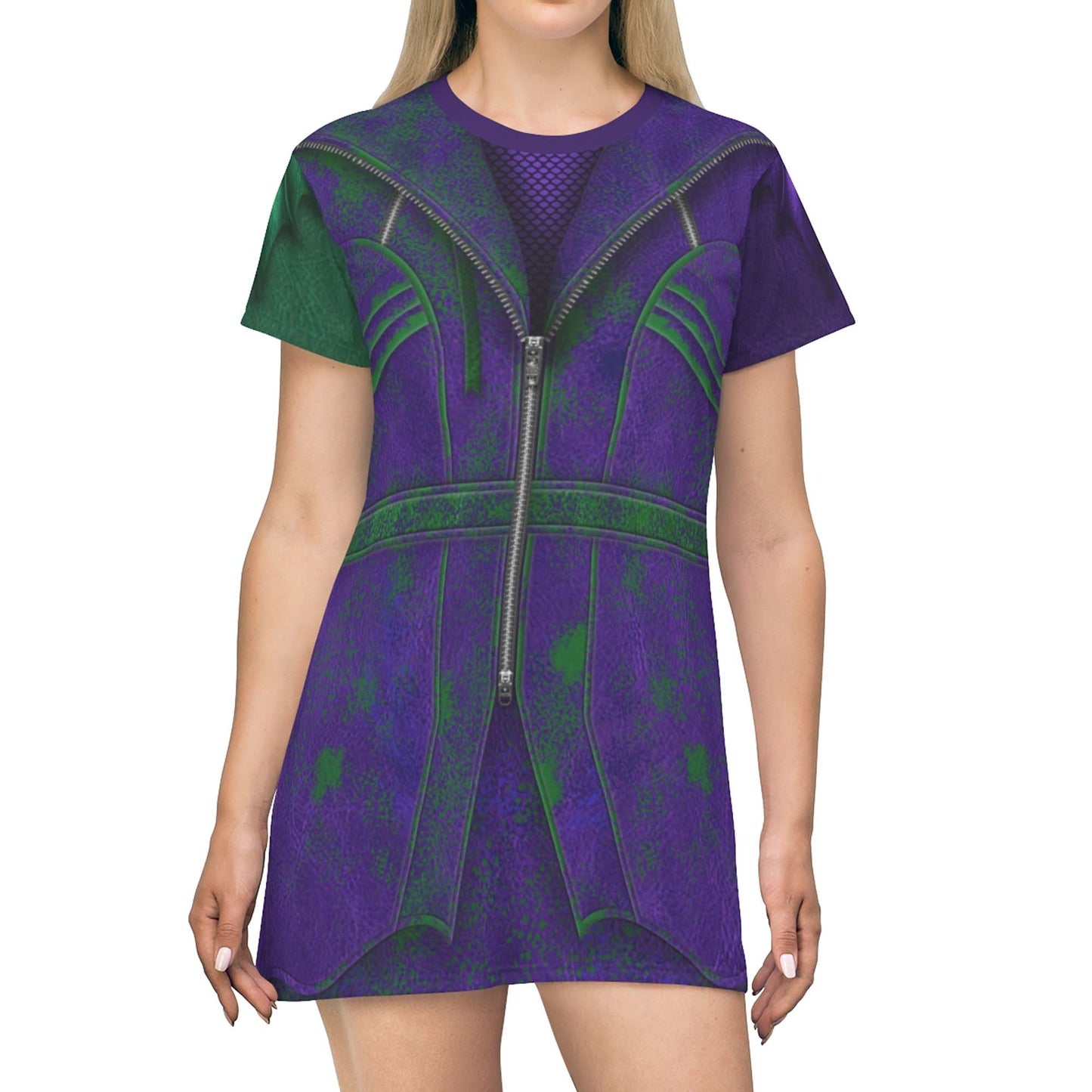 Mal Short Sleeve Dress, Descendants Costume