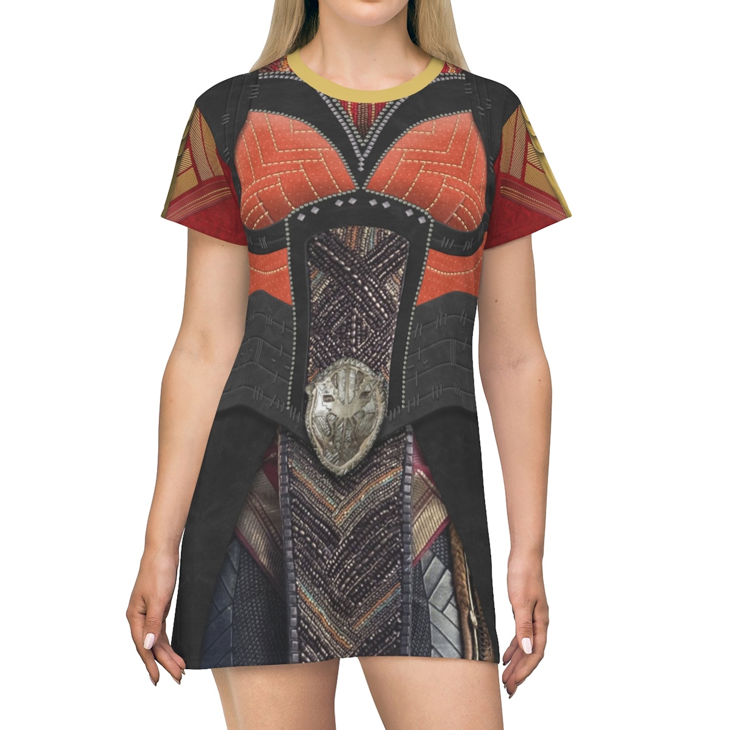 Okoye Short Sleeve Dress, Black Panther Costume