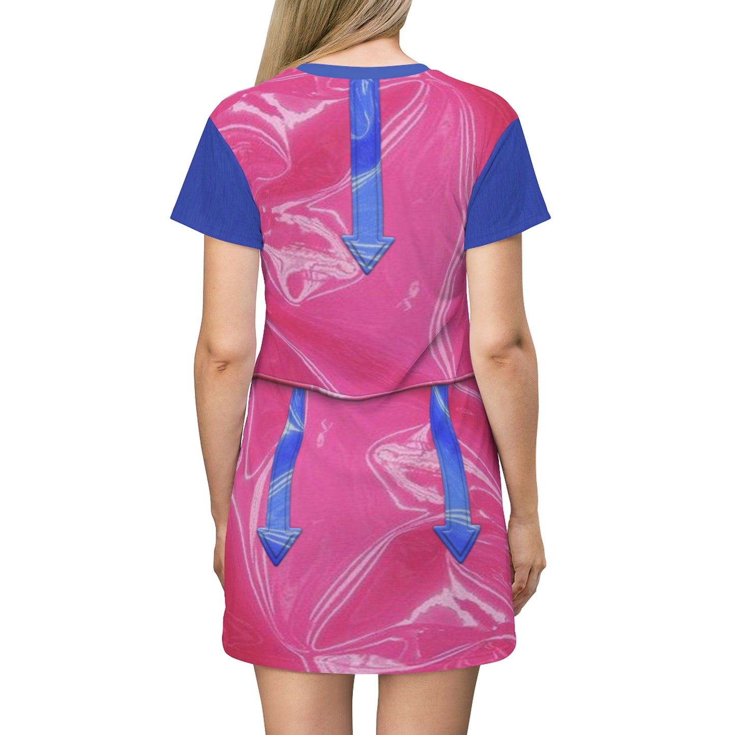 Nebula Wade Blue and Pink Short Sleeve Dress, Zenon Costume