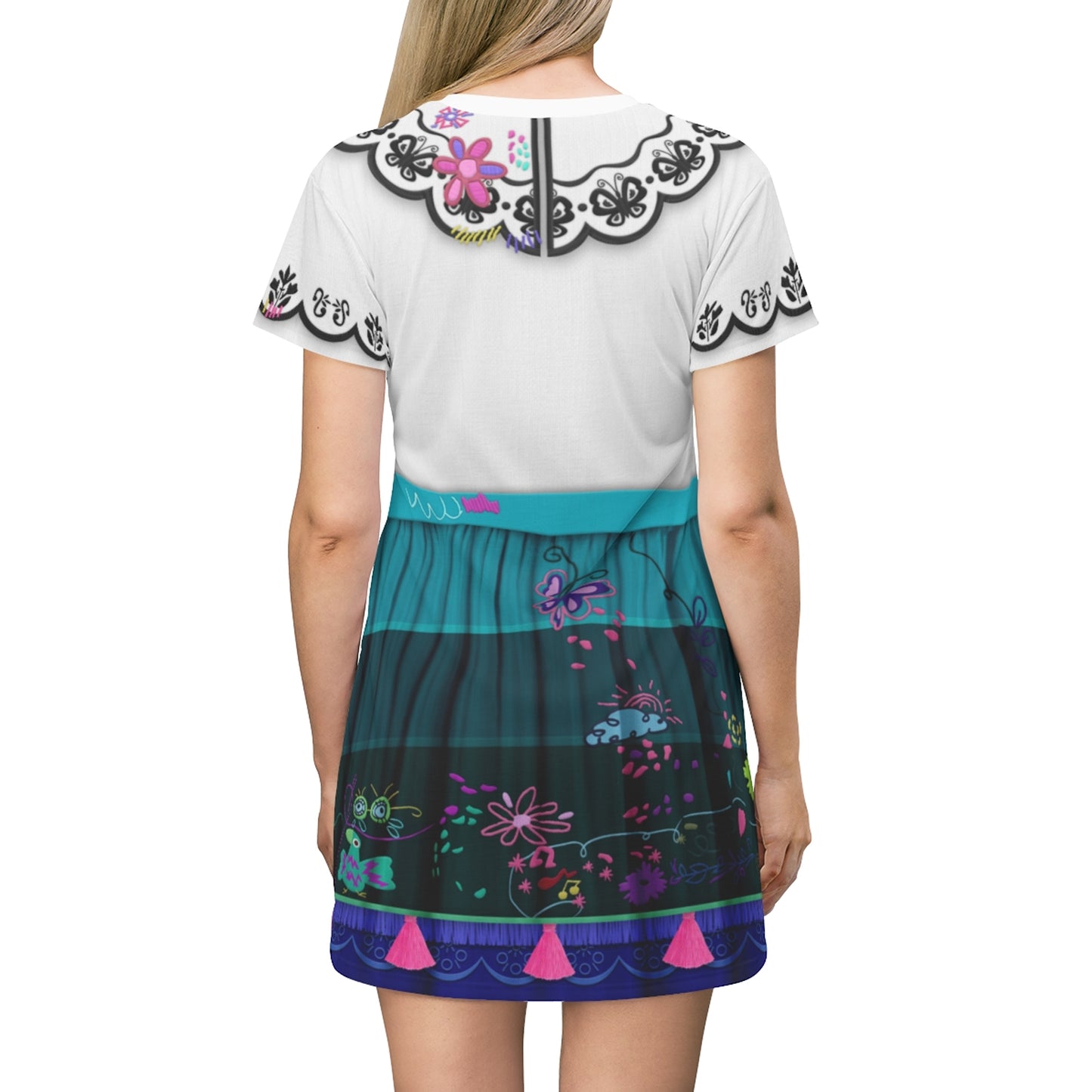 Encanto Short Sleeve Dress, Mirabel Madrigal Cosplay Costume