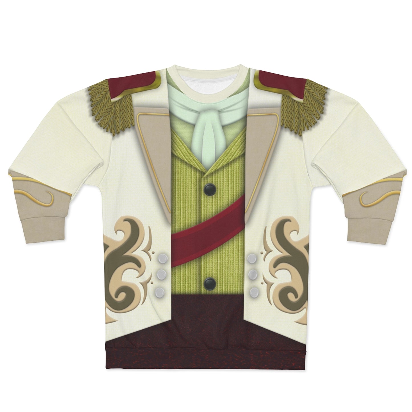 Prince Hans White Suit Long Sleeve Shirt, Frozen Costume