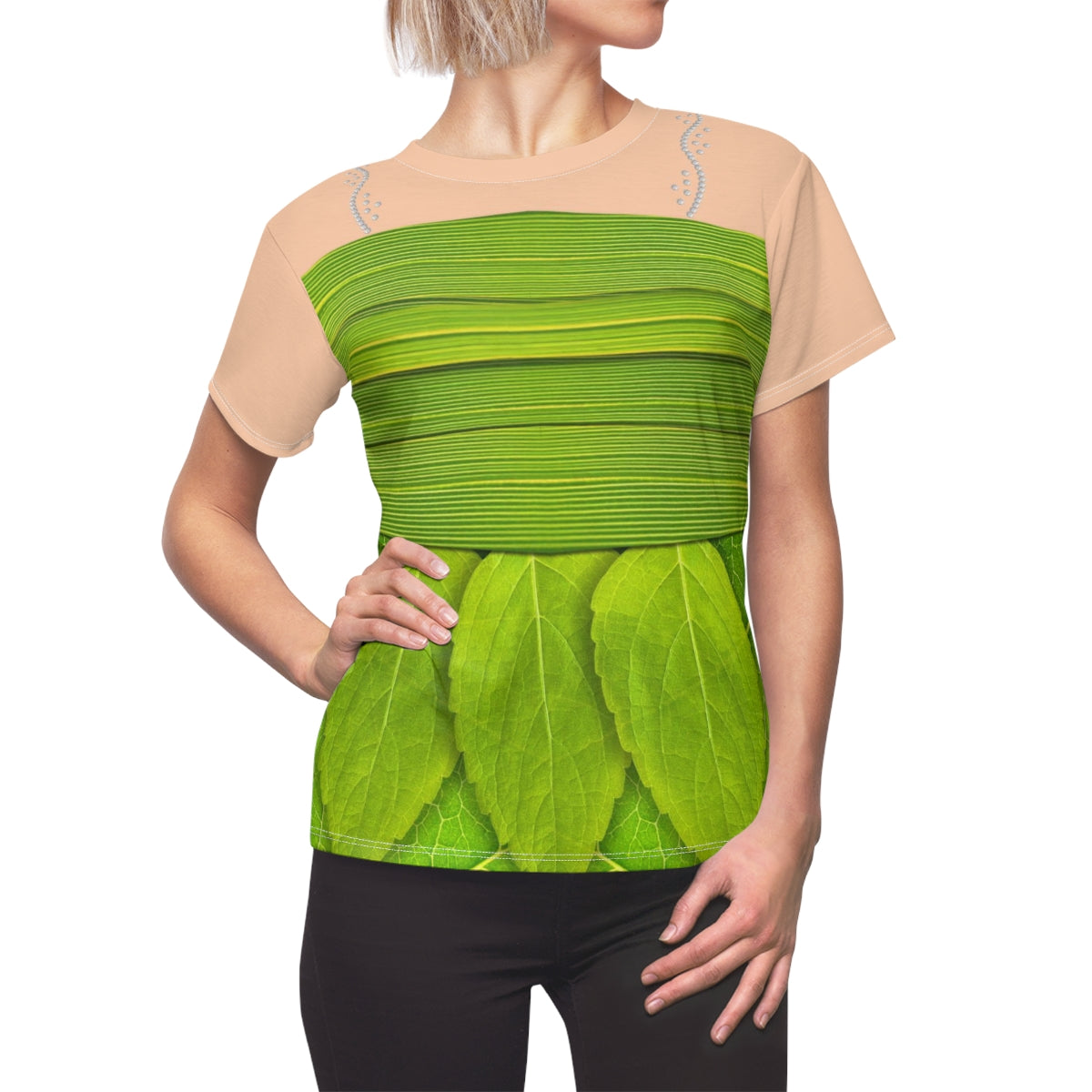 Tinkerbell Green Leaves Womens Shirt, Peter Pan Costume EasyCosplayCostumes Tinkerbell Green Leaves Womens Shirt, Peter Pan Costume EasyCosplayCostumes