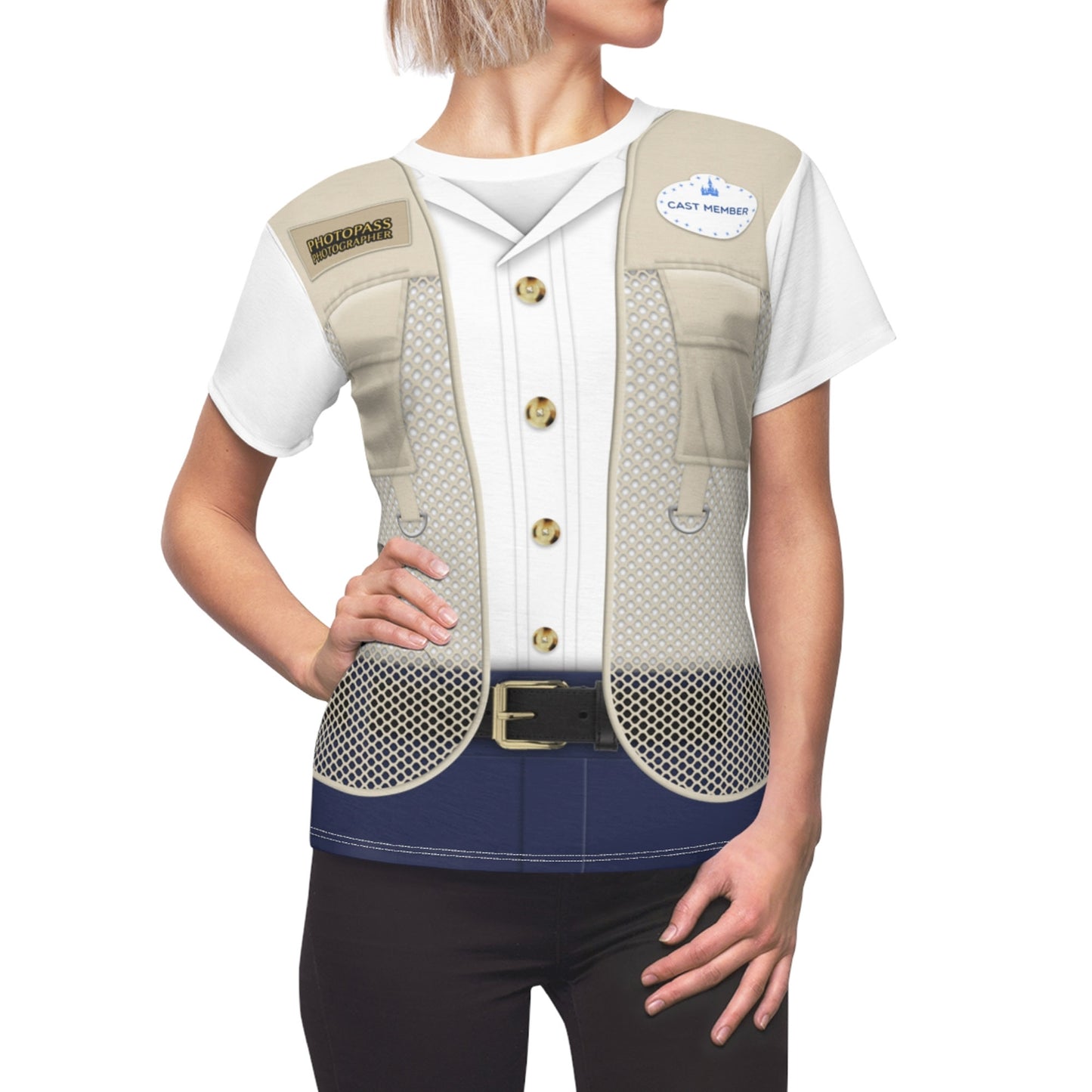 Photopass Cast Member Women Shirt, Disney Cast Member Costume