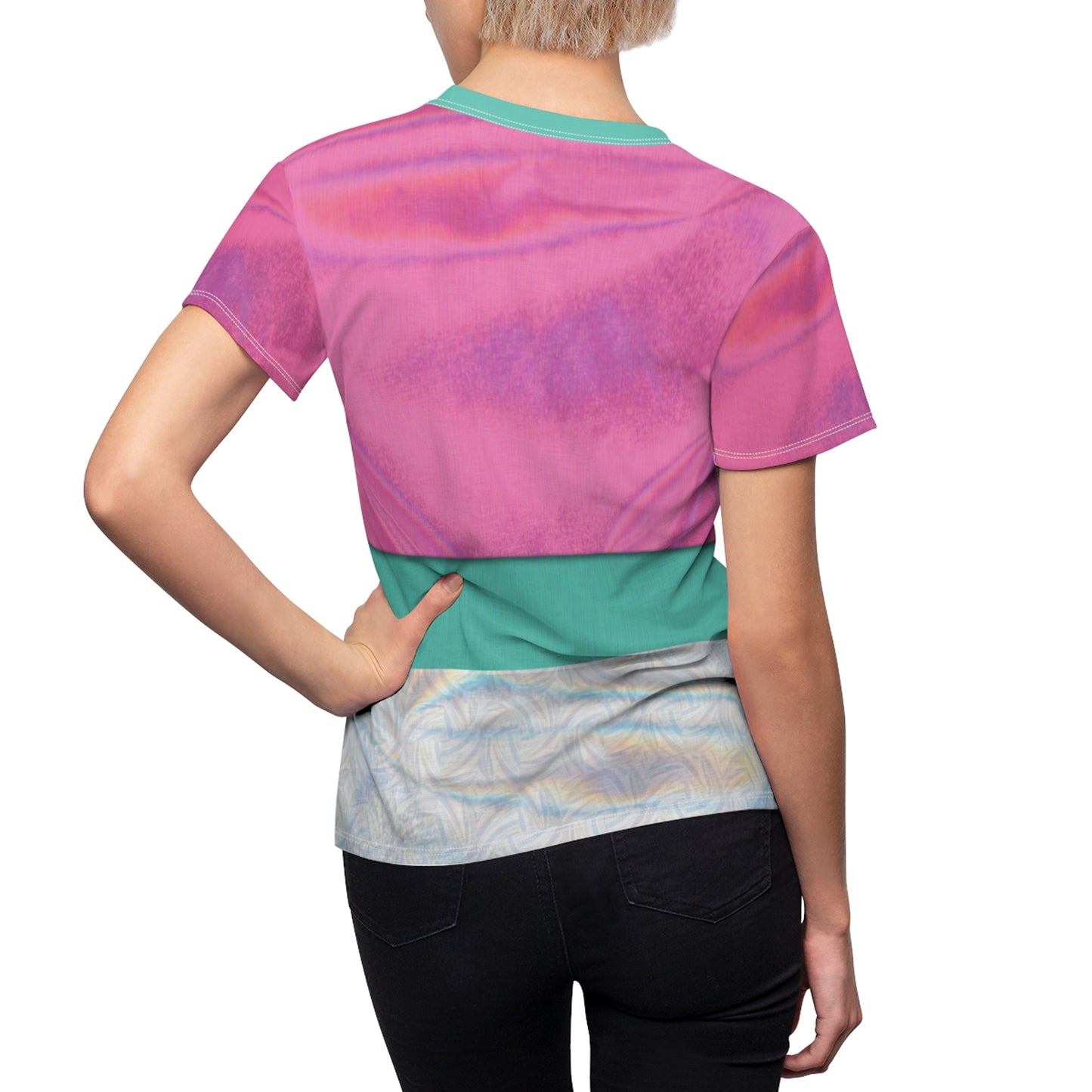 Zenon Kar Turquoise and Pink Women Shirt, Zenon Costume